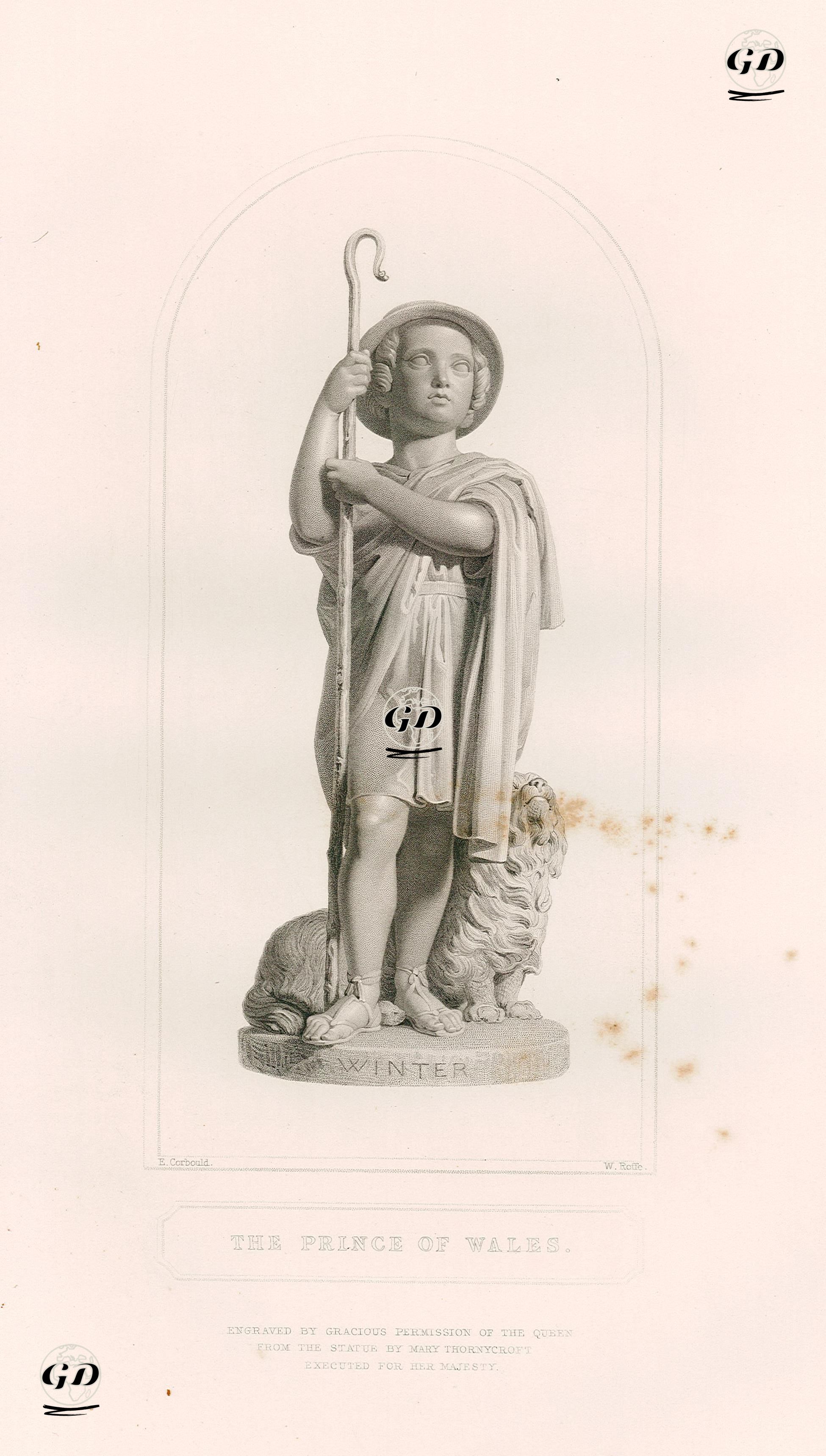 Galler Prensi-Kış - Mary Thornycroft (1809-1895)-Edward Henry Corbould (1815-1905) - 1855