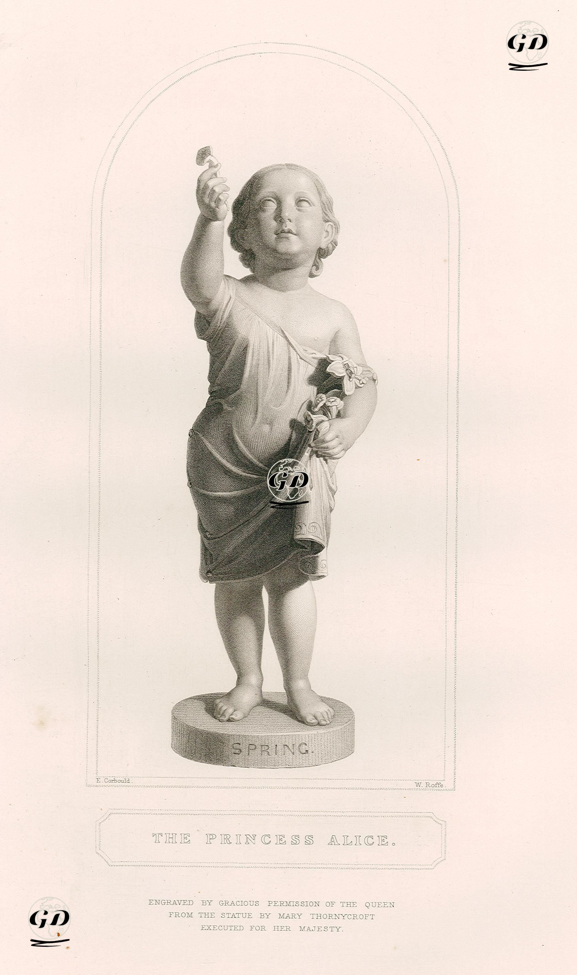 Prenses Alice-İlkbahar - Mary Thornycroft (1809-1895)-Edward Henry Corbould (1815-1905) - 1855