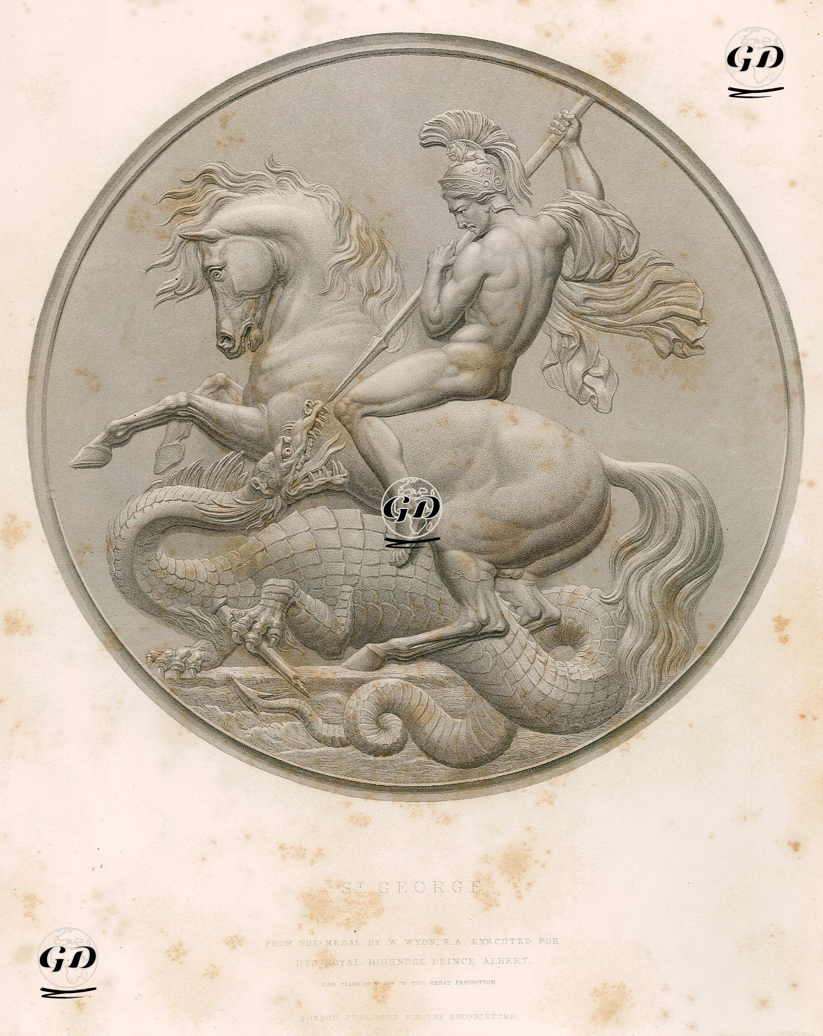 St.George  - William Wyon (1795-1851) - 1855