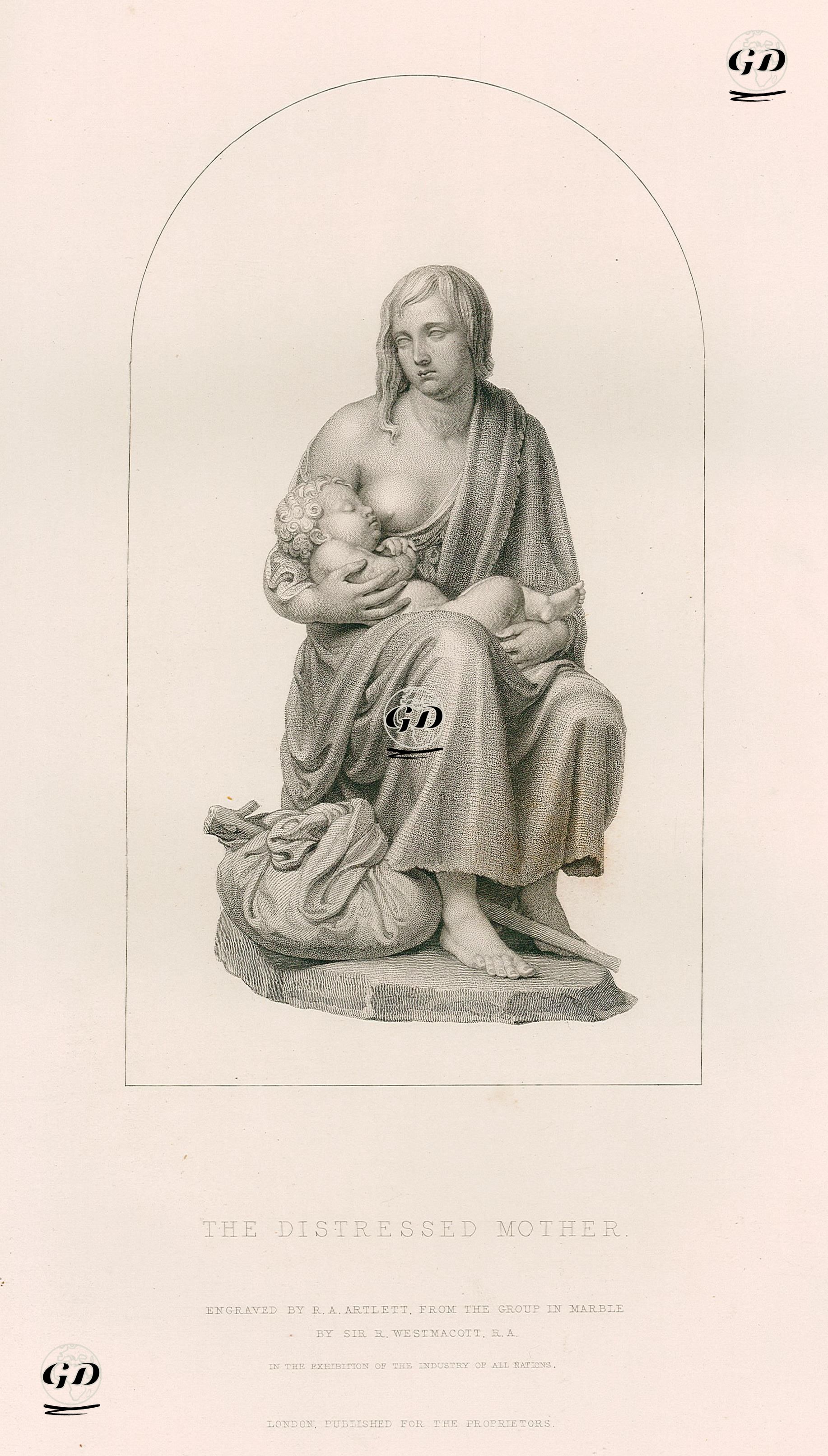 Acılı Anne - Richard Westmacott (1775-1856) - 1855