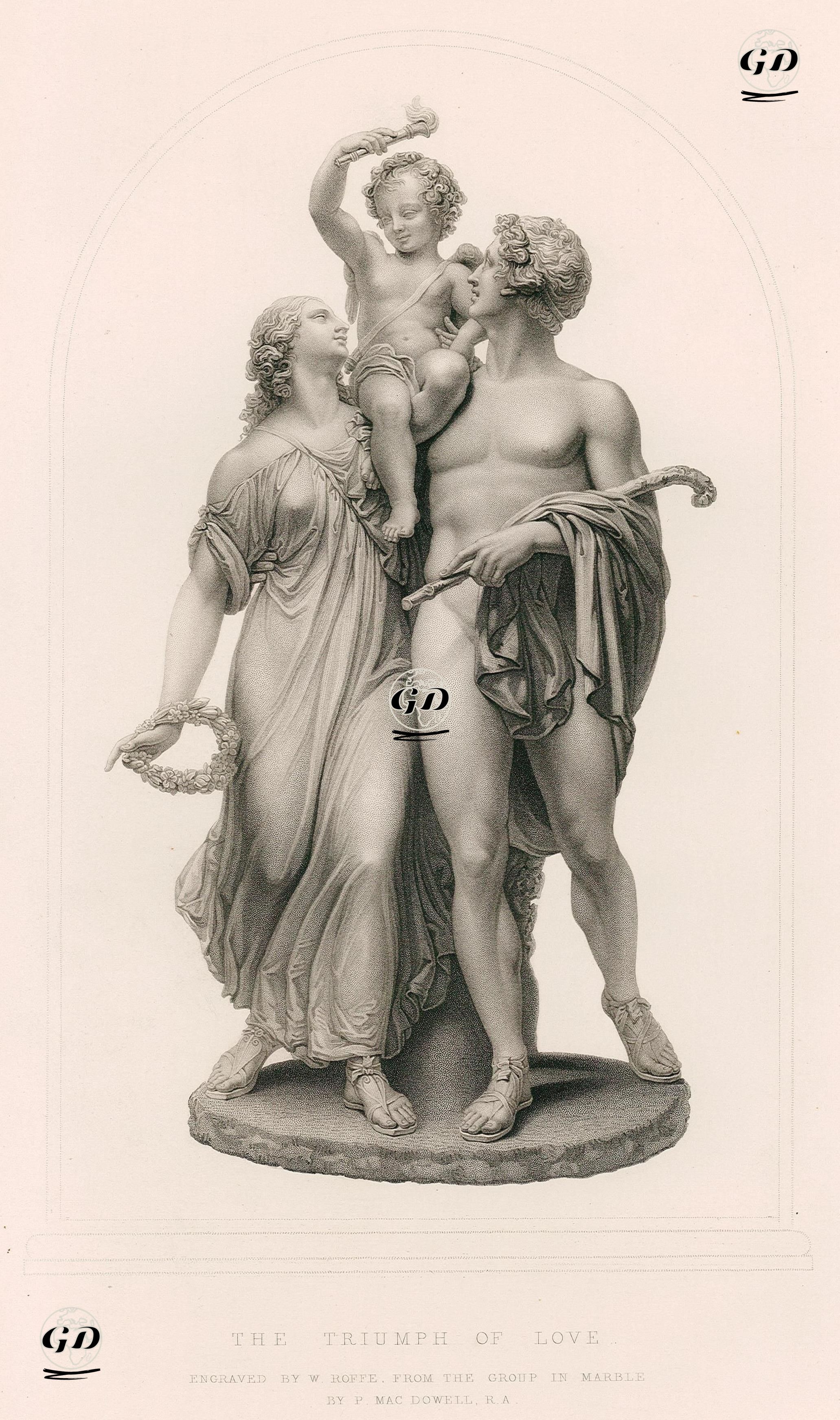 The Triumph Of Love  - Patrick MacDowell (1799-1870) - 1855