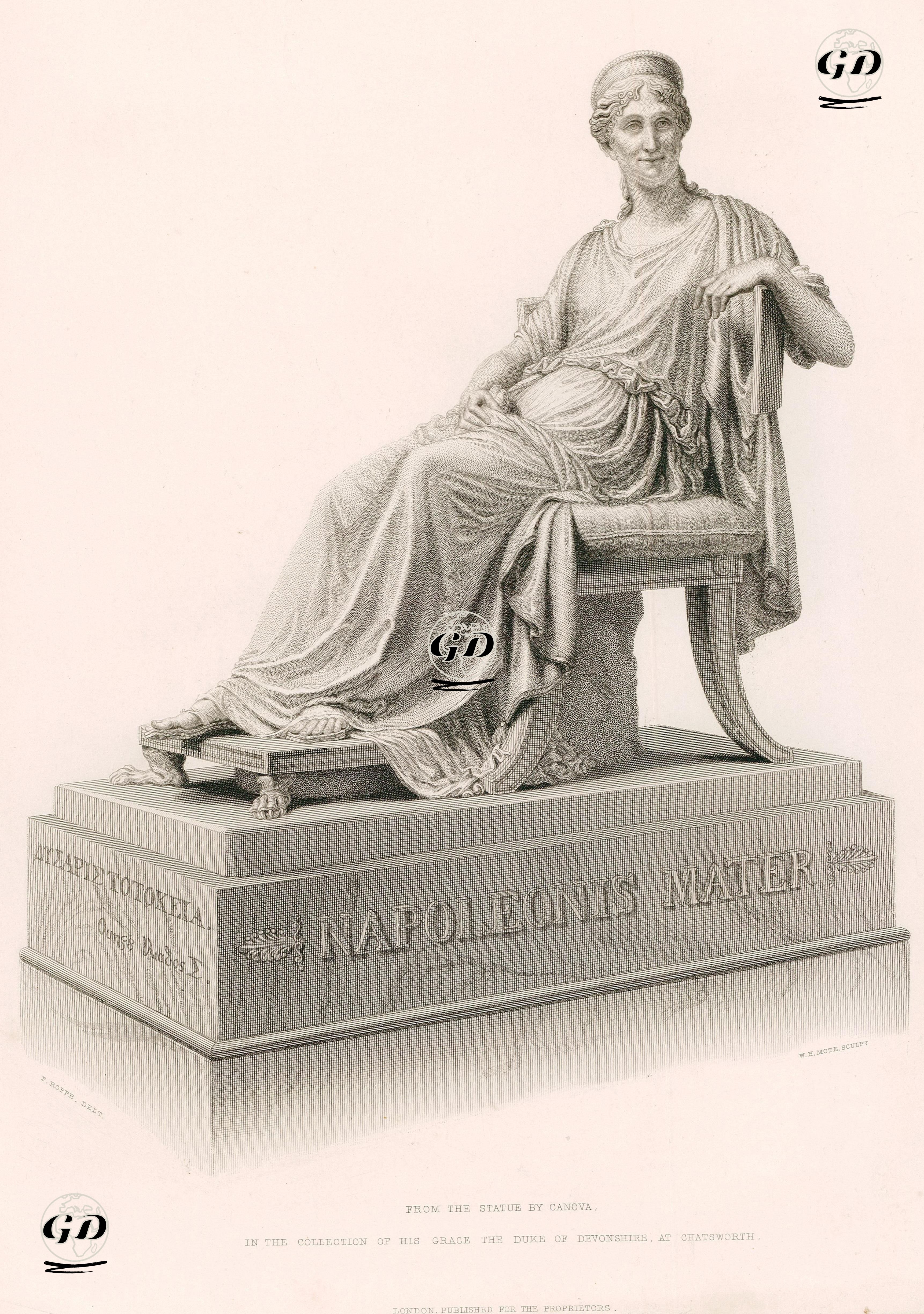 Napoleonis Mater  - Antonio Canova (1757-1822)-Felix Robert Roffe (1814-1887) - 1855