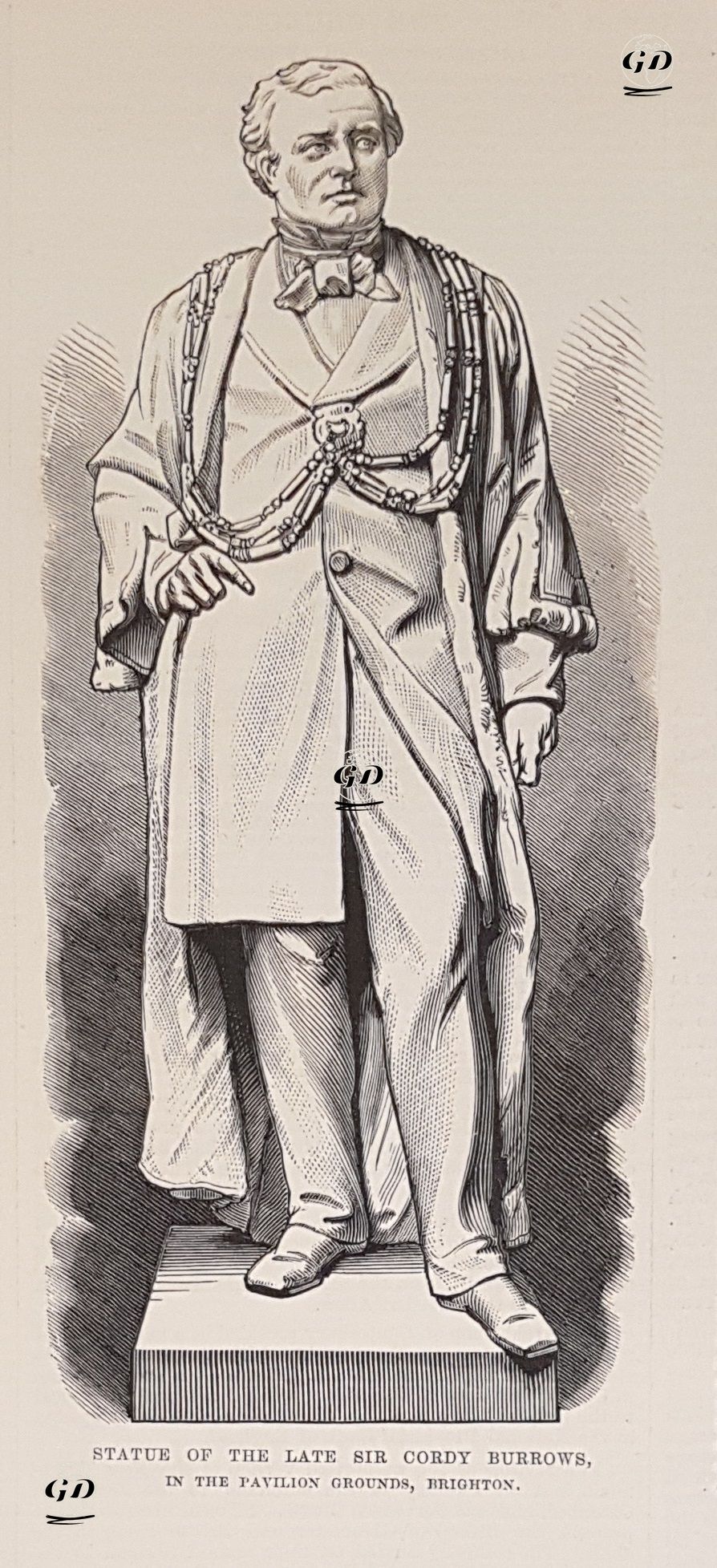 Brighton Belediye Başkanı Cordy Burrows'un Heykeli  -  - 1878