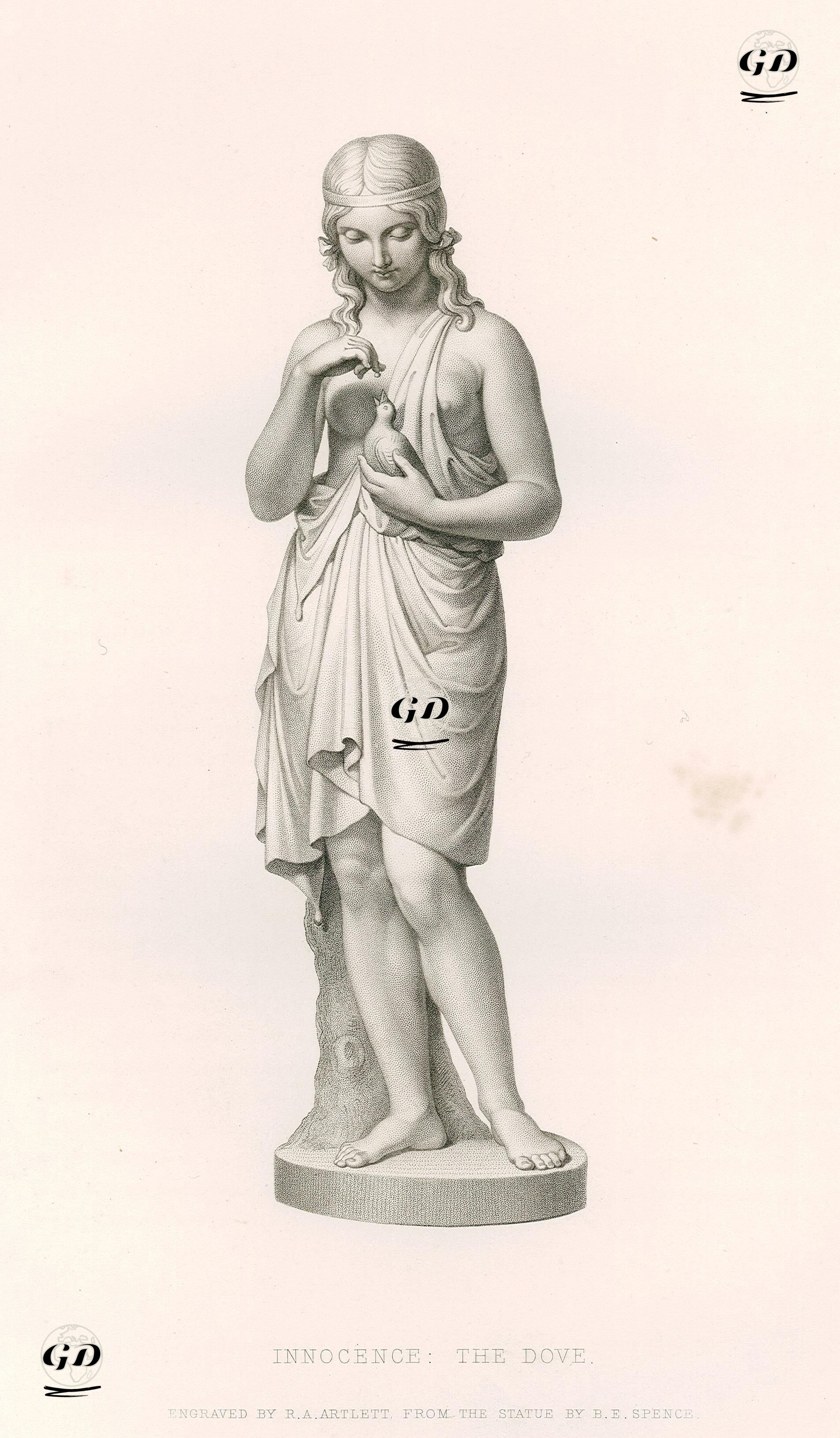 Innocence, The Dove  - Benjamin Edward Spence (1822-1866) - 1853