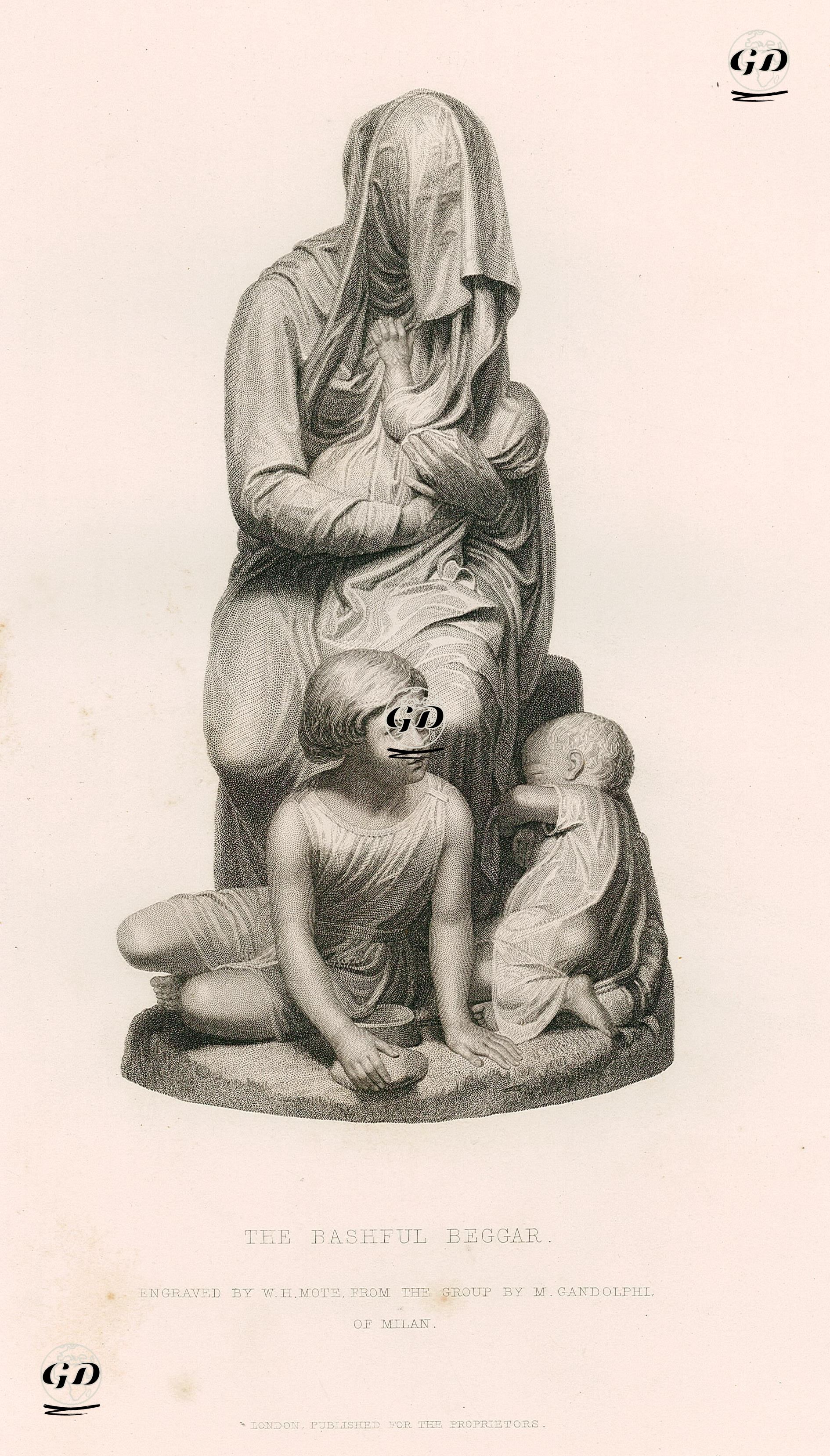 The Bashful Beggar  - M. Gandolphi - 1855