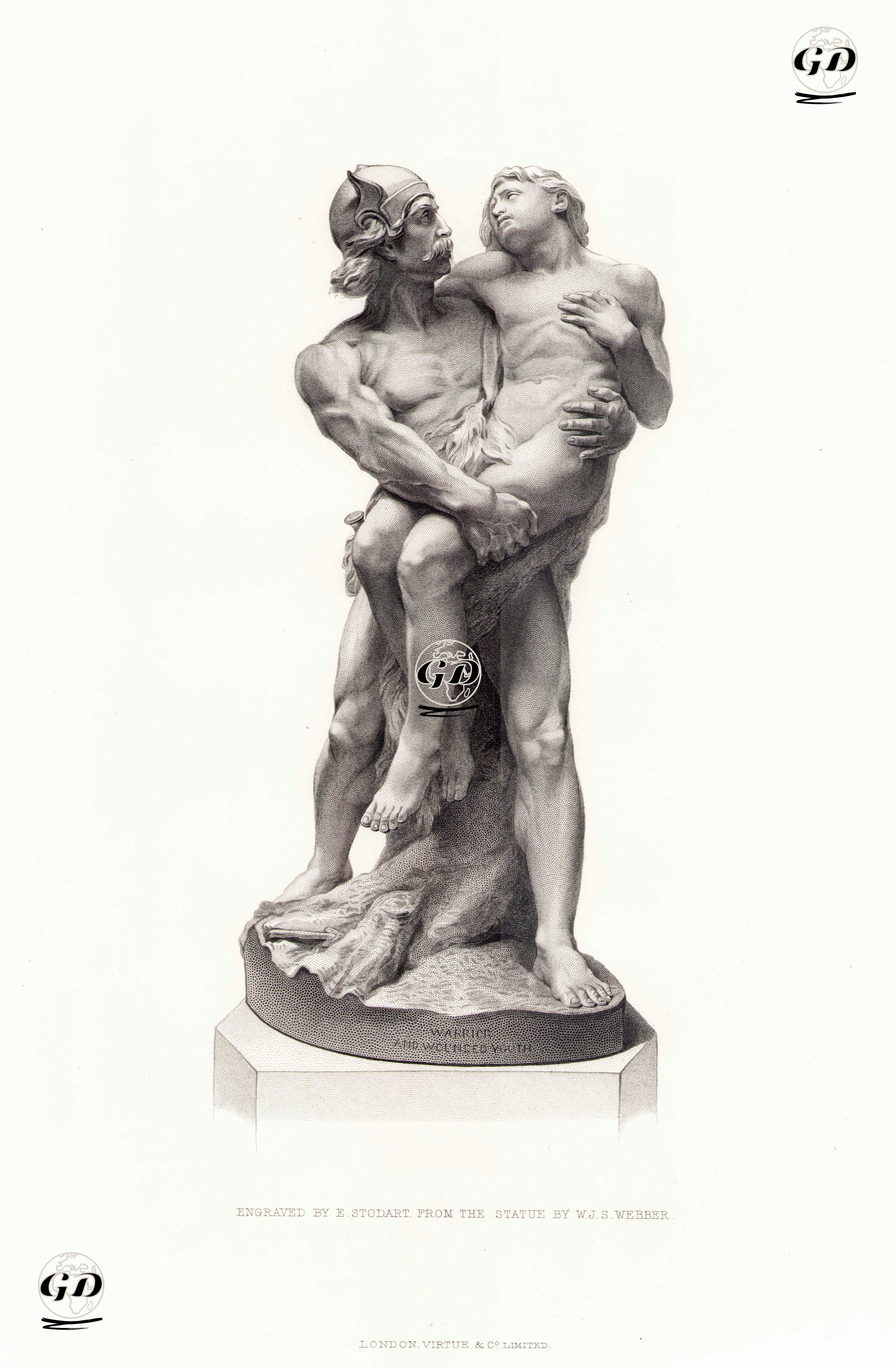 Savaşçı Ve Yaralı Genç - William John Seward Webber (1842-1919) - 1880