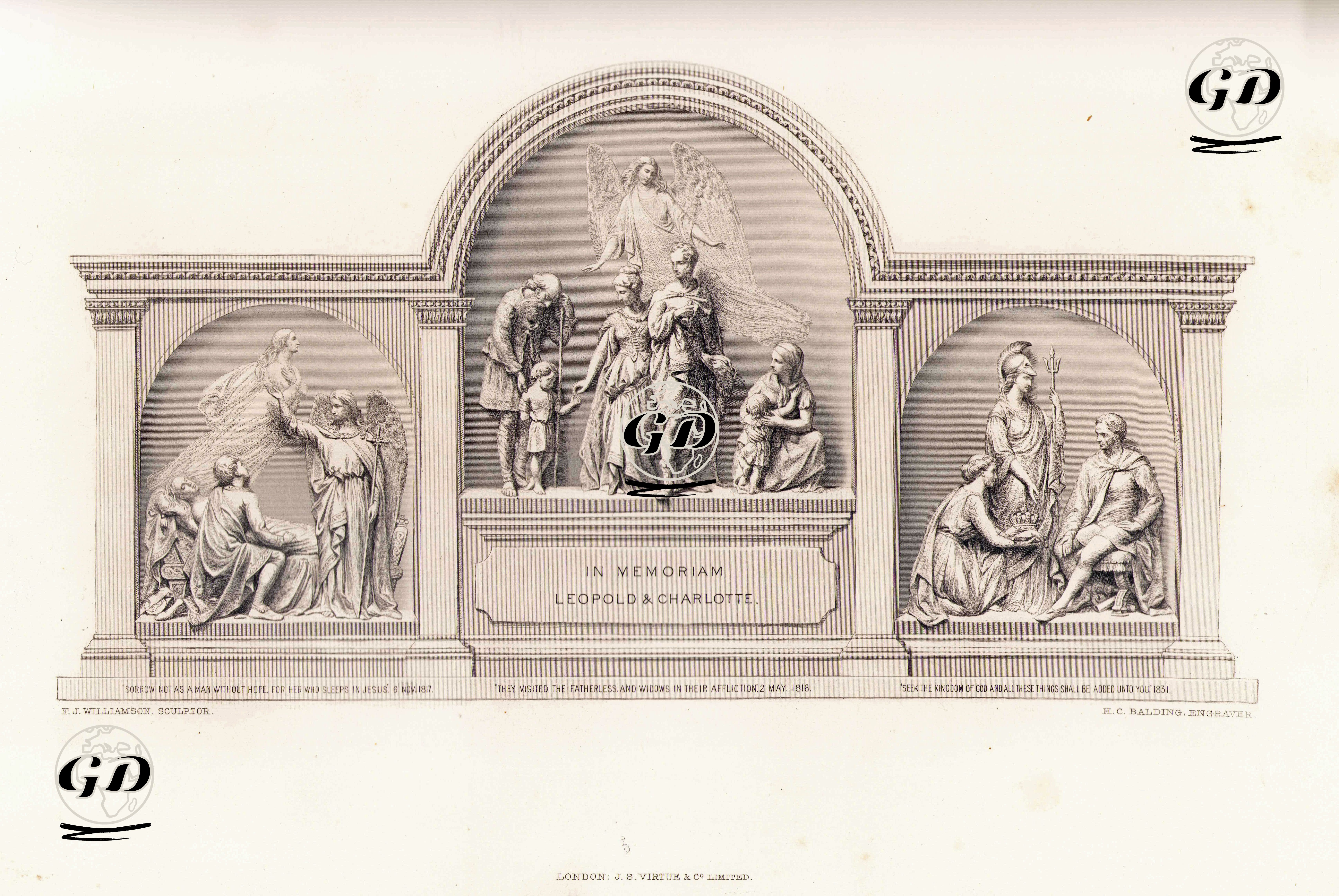 Prens Leopold Ve Prenses Charlotte Anısına Yapılan Heykel - Francis John Williamson (1833-1920) - 1883
