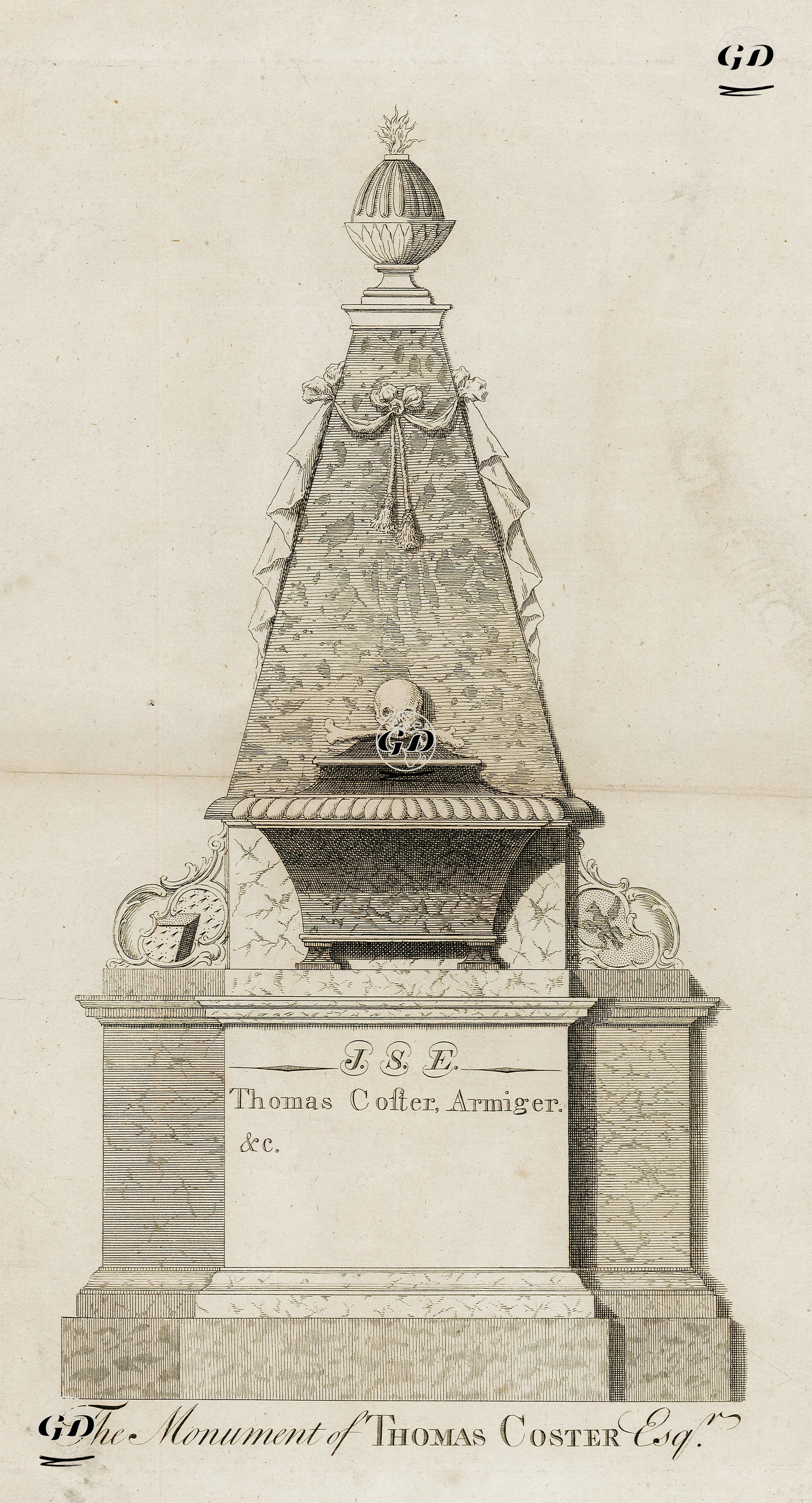Thomas Coster Adına Yapılan Anıt -  - 1790's