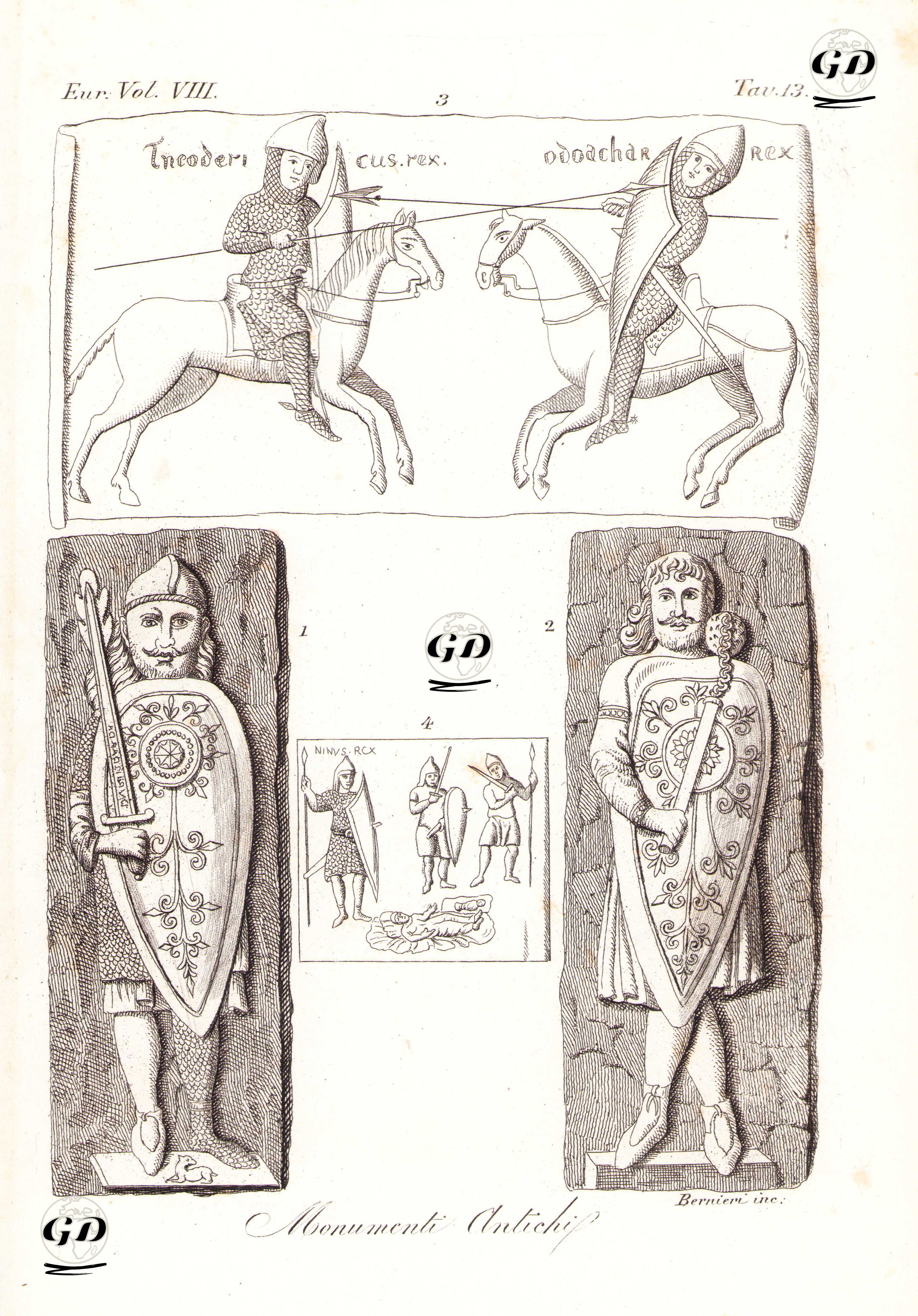 Antik Roma İmparatorluğu Anıtları, Avrupa. Cilt VIII. Resim 13. -  - 1820's-1840's