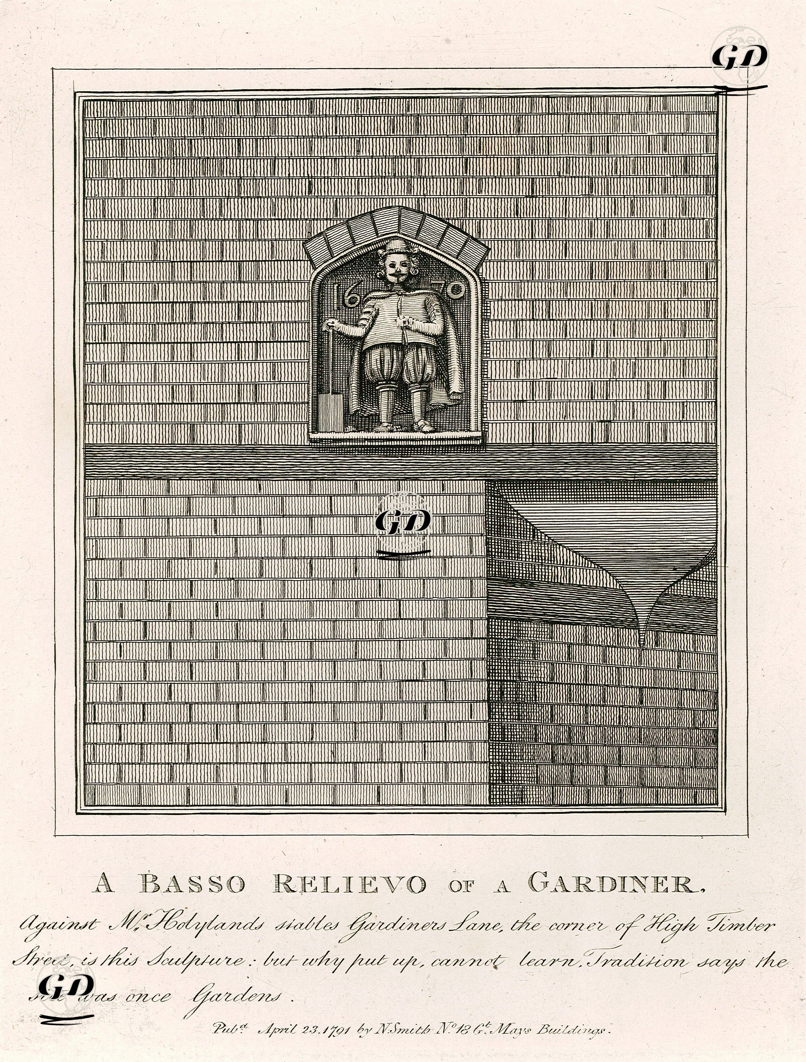 A Basso Relievo Of A Gardiner -  - 1791