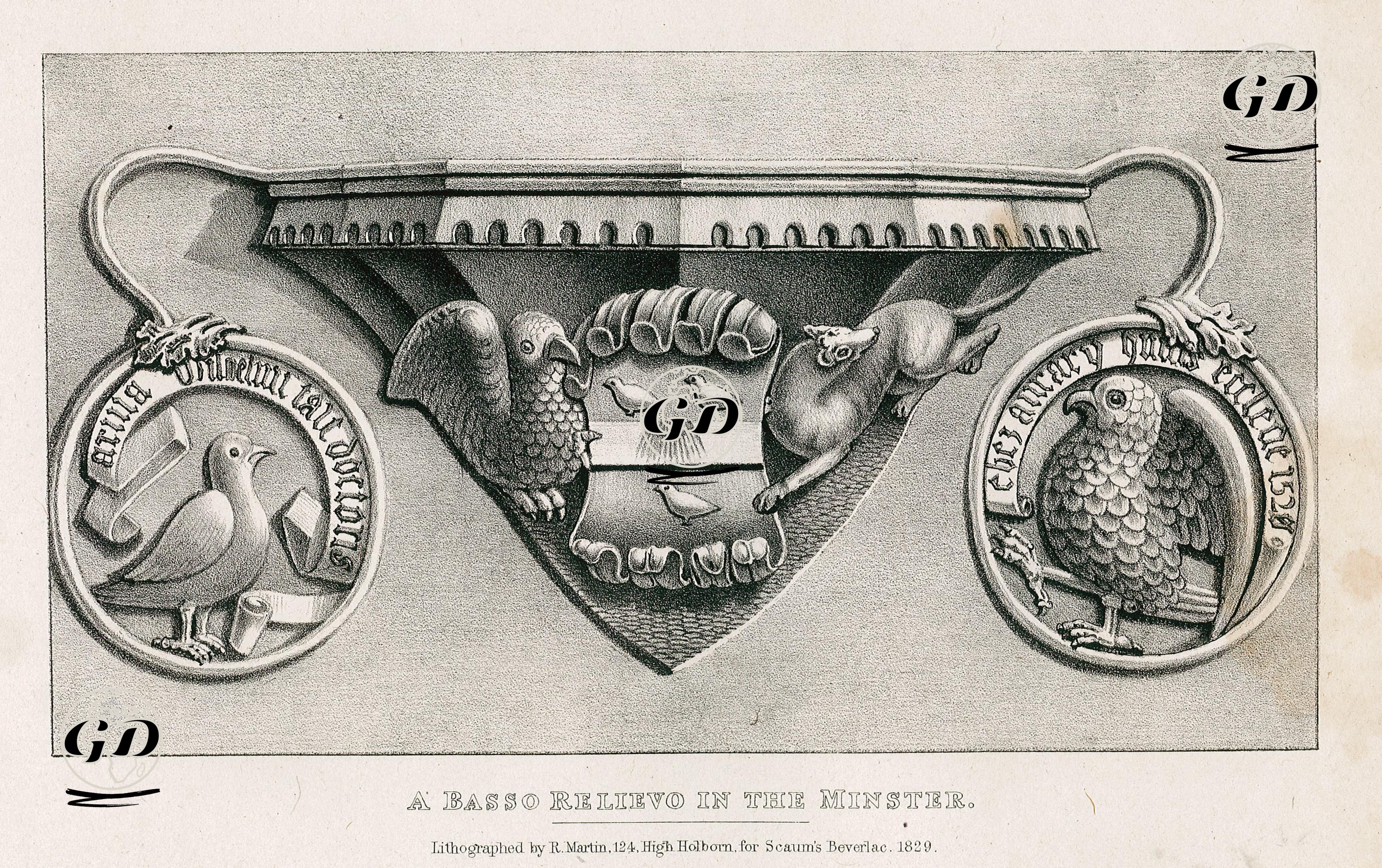 A Basso Relievo in The Minster -  - 1829