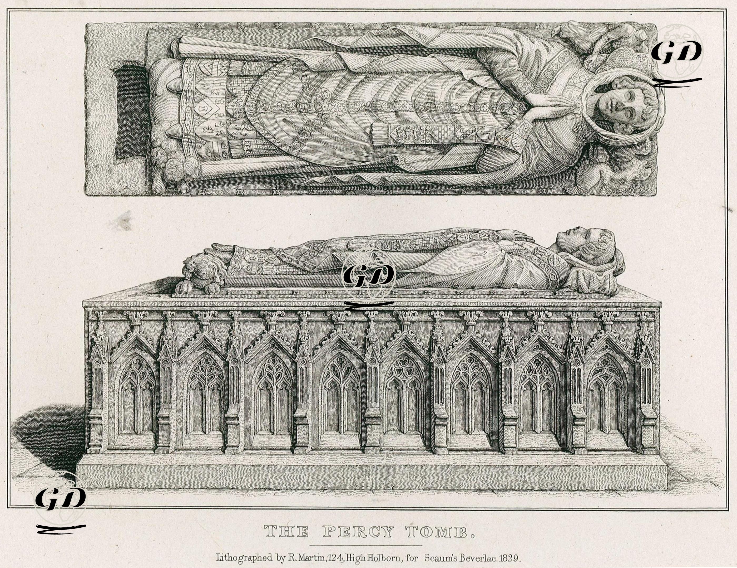 Beverley Kilisesinde Bulunan Henry Percy'in Anıt Mezarı -  - 1829