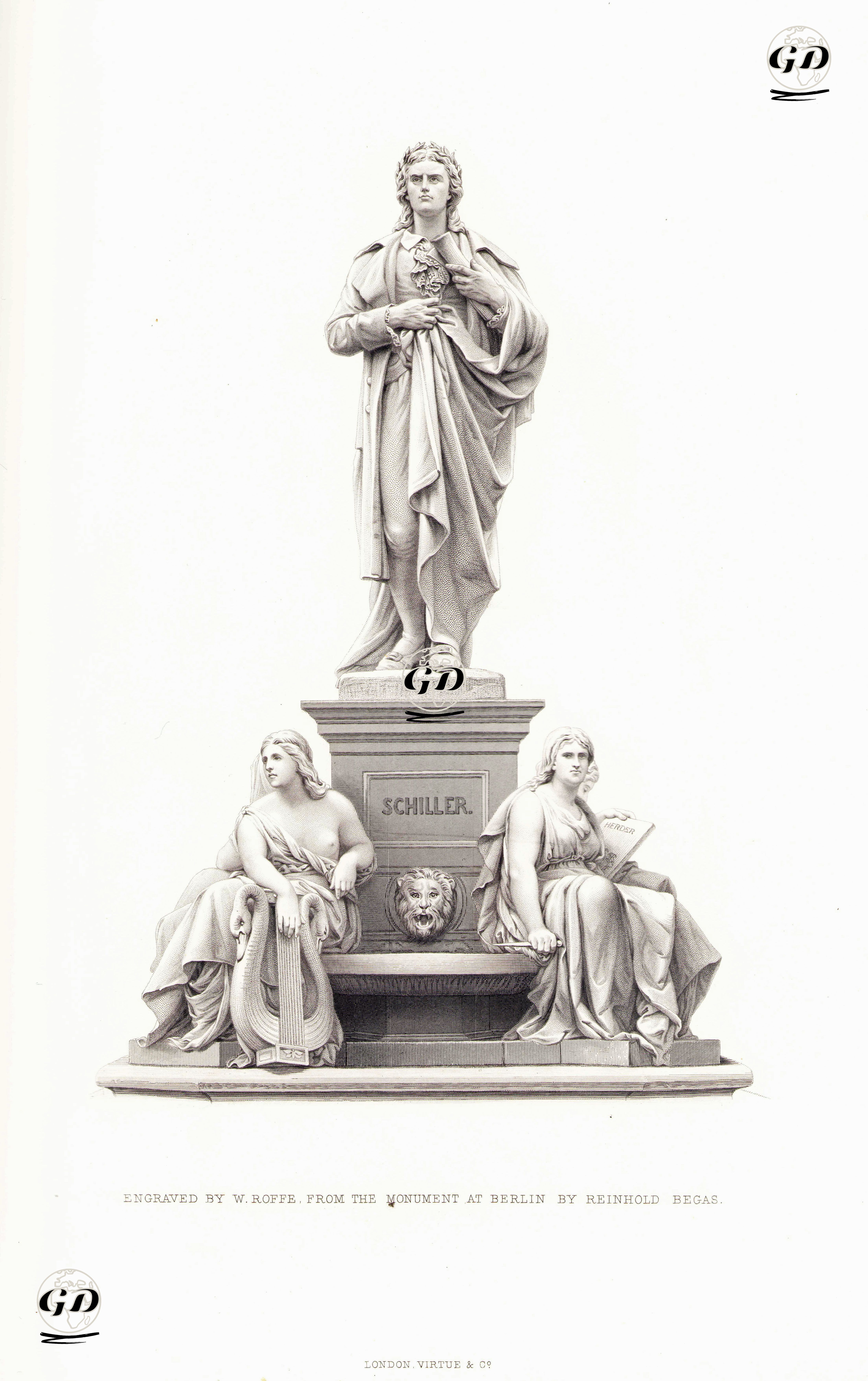 Şair Friedrich Schiller - Reinhold Begas (1831-1911) - 1874