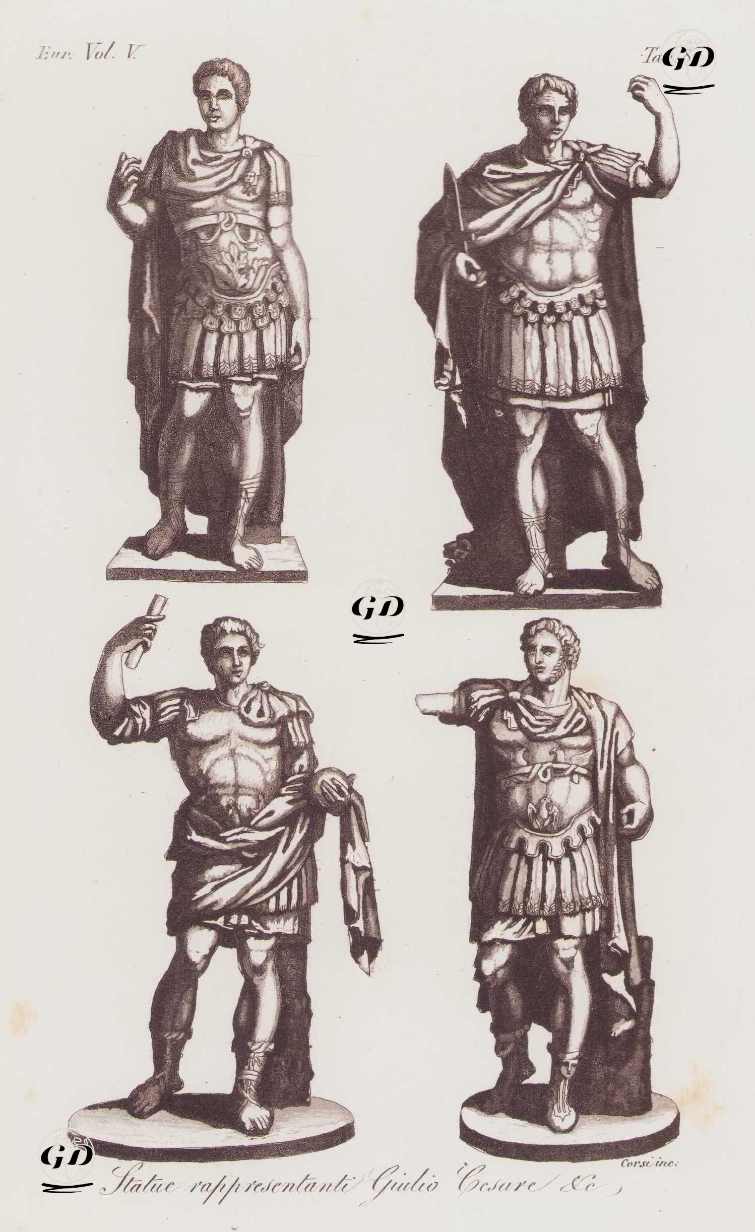 Jül Sezar'ın Heykelleri, Avrupa Cilt V. Resim 8. -  - 1820's-1840's