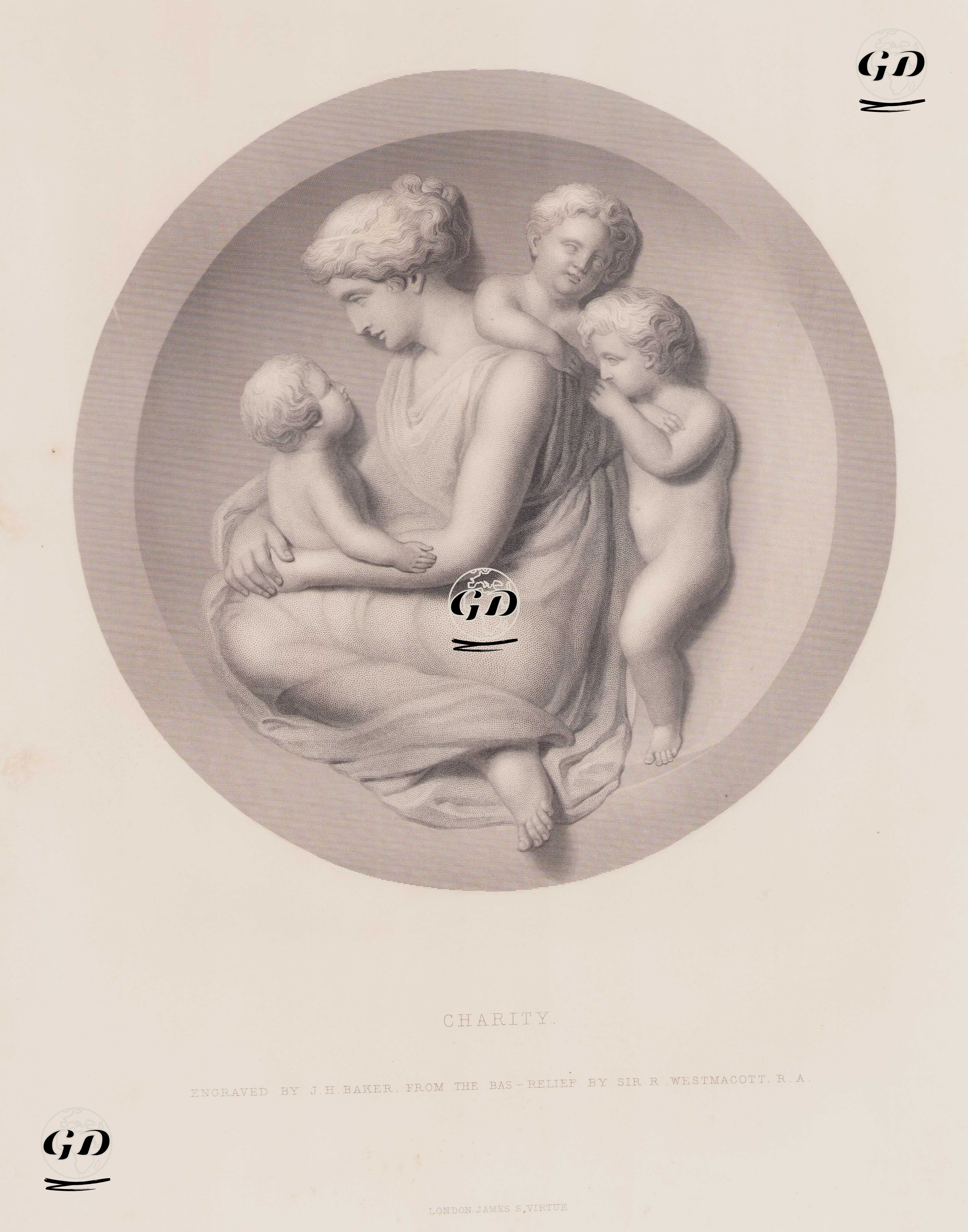 Anne ve Çocuklarının Birbirine Olan Aşkı - Richard Westmacott (1775-1856) - 1859