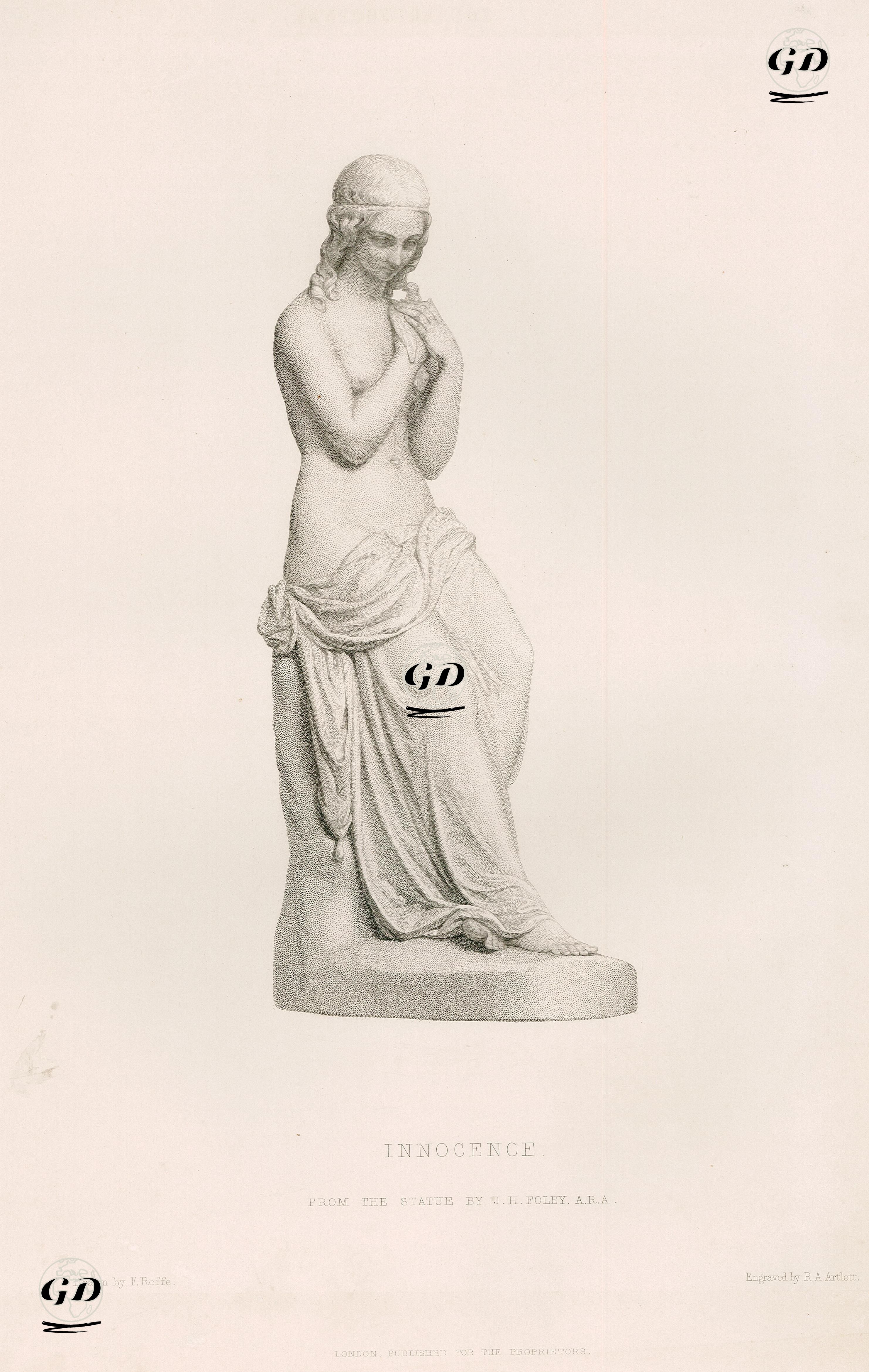 Masumiyet - John Henry Foley (1818-1874)-Felix Robert Roffe (1814-1887) - 1851