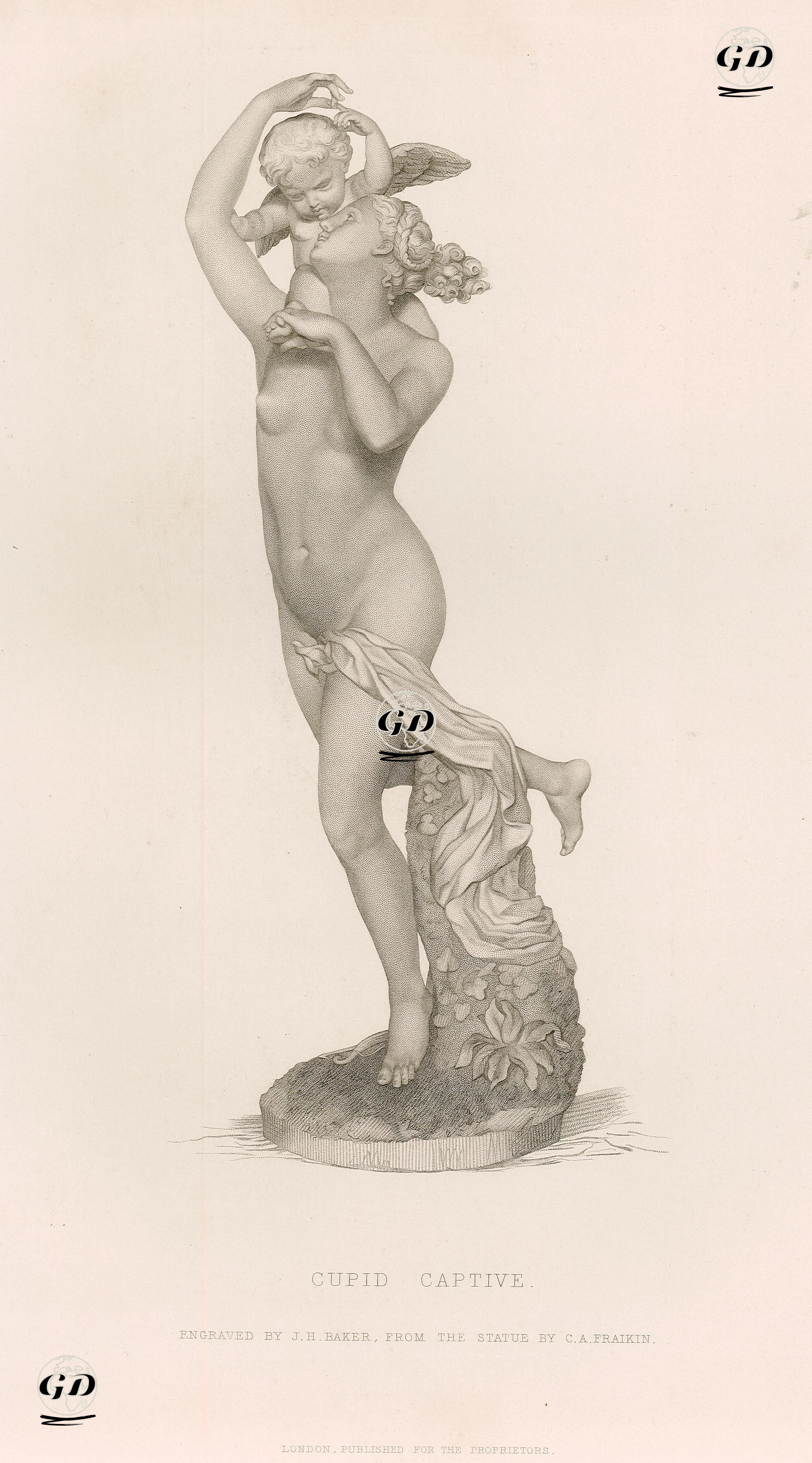 Cupid Captive  - Charles-Auguste Fraikin (1817-1893) - 1851