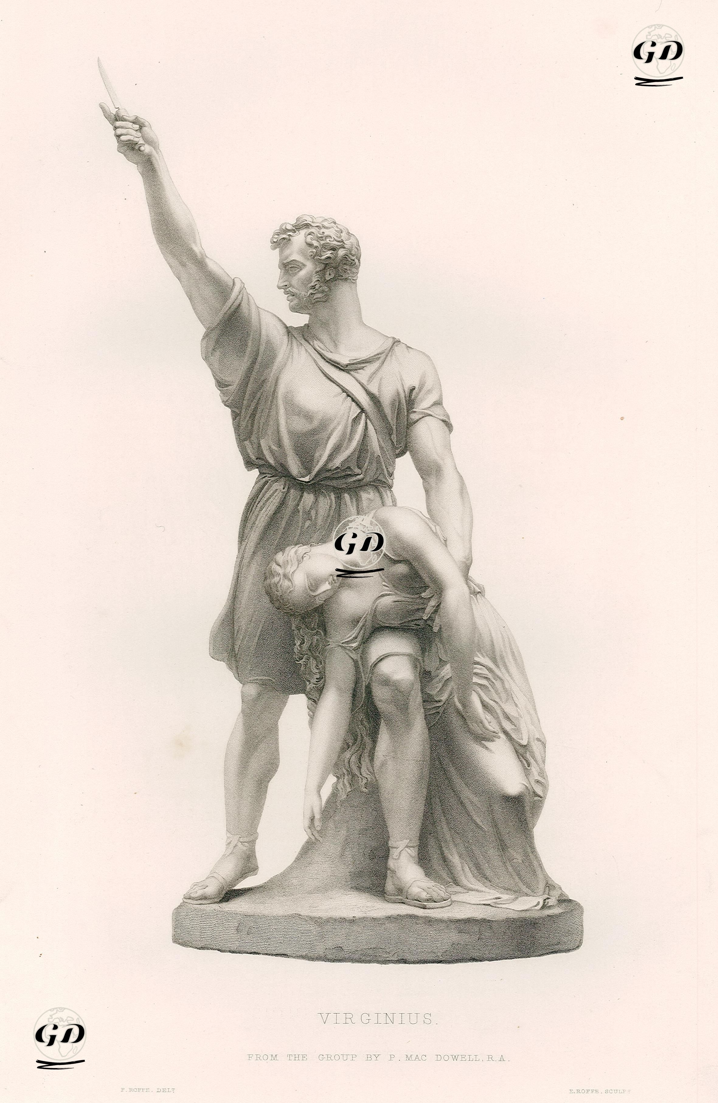 Virginius - Patrick MacDowell (1799-1870)-Felix Robert Roffe (1814-1887) - 1855
