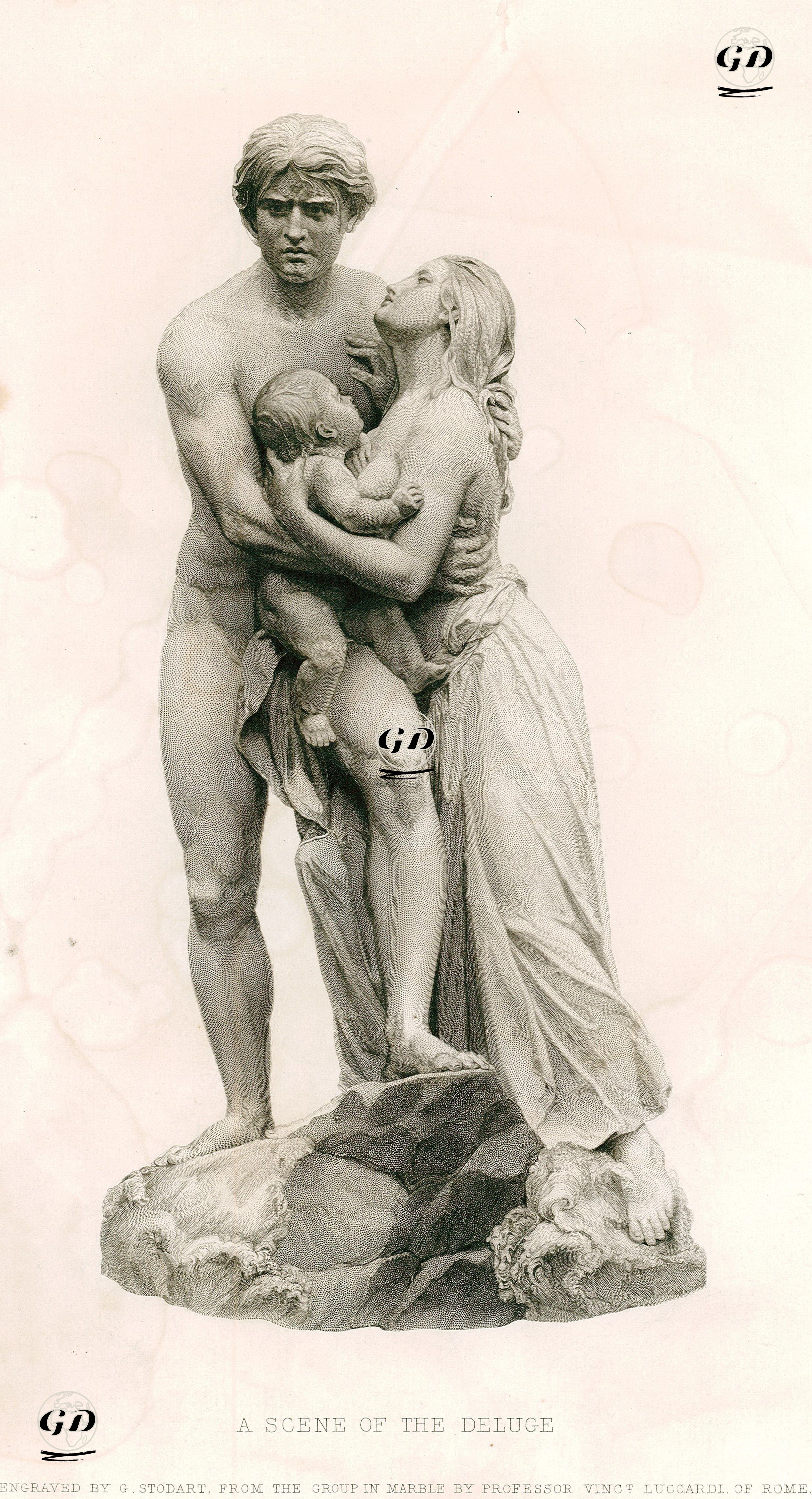 A Scene Of The Deluge  - Vincenzo Luccardi (1808-1876) - 1870