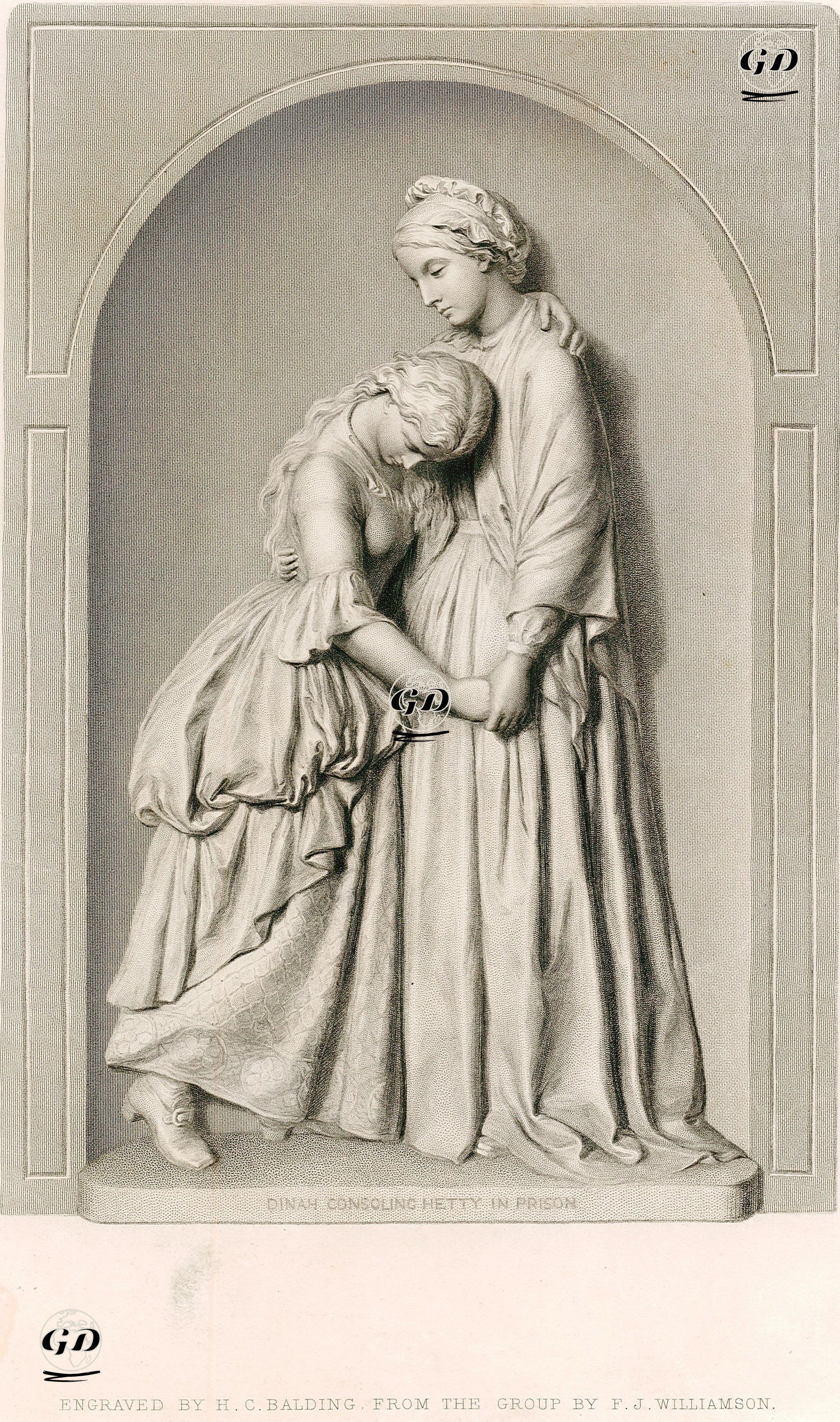 Dinah'ın Hetty'i Hapishanede Teselli Etmesi - Francis John Williamson (1833-1920) - 1875
