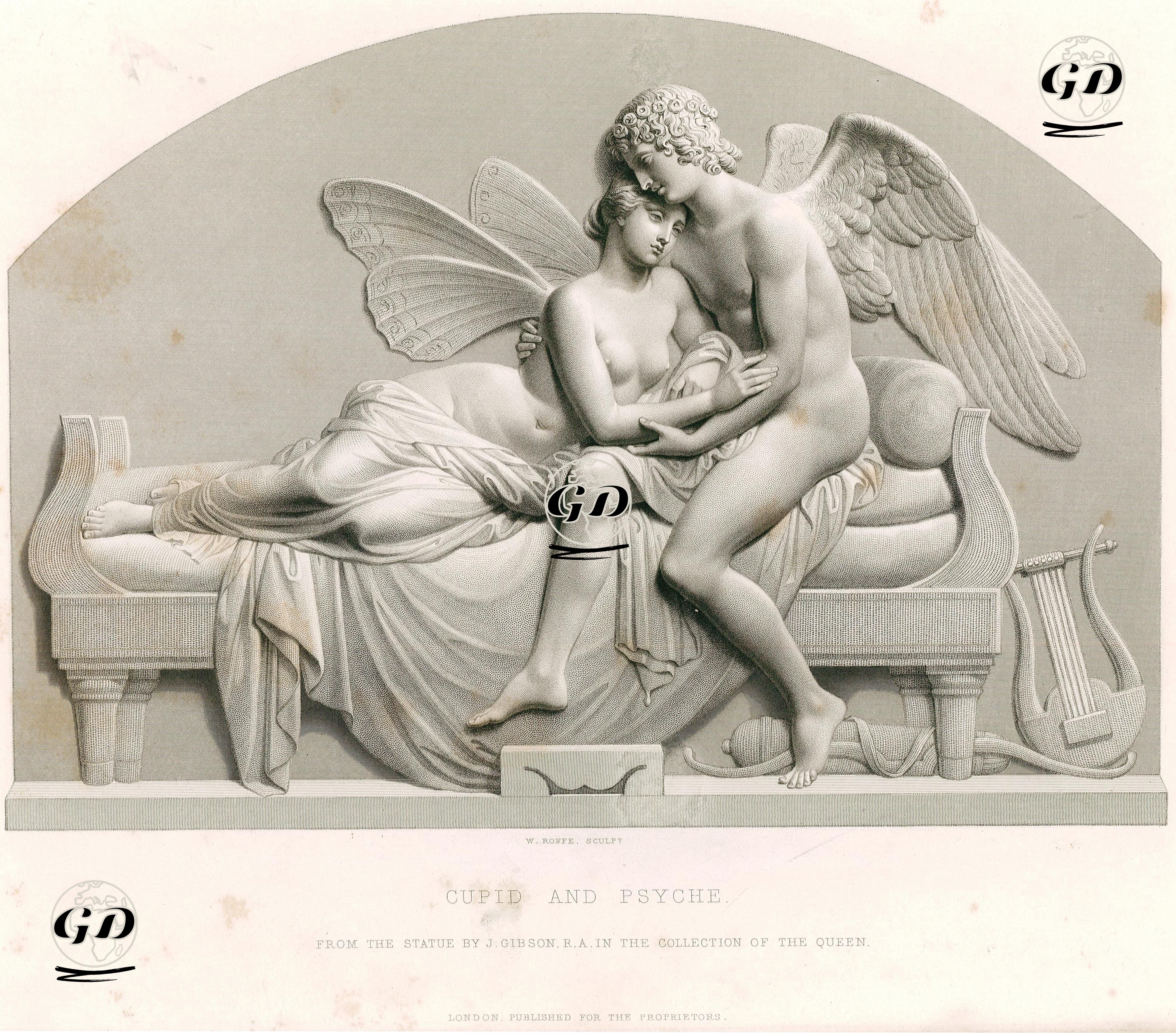Cupid And Psyche  - John Gibson (1790-1866) - 1856
