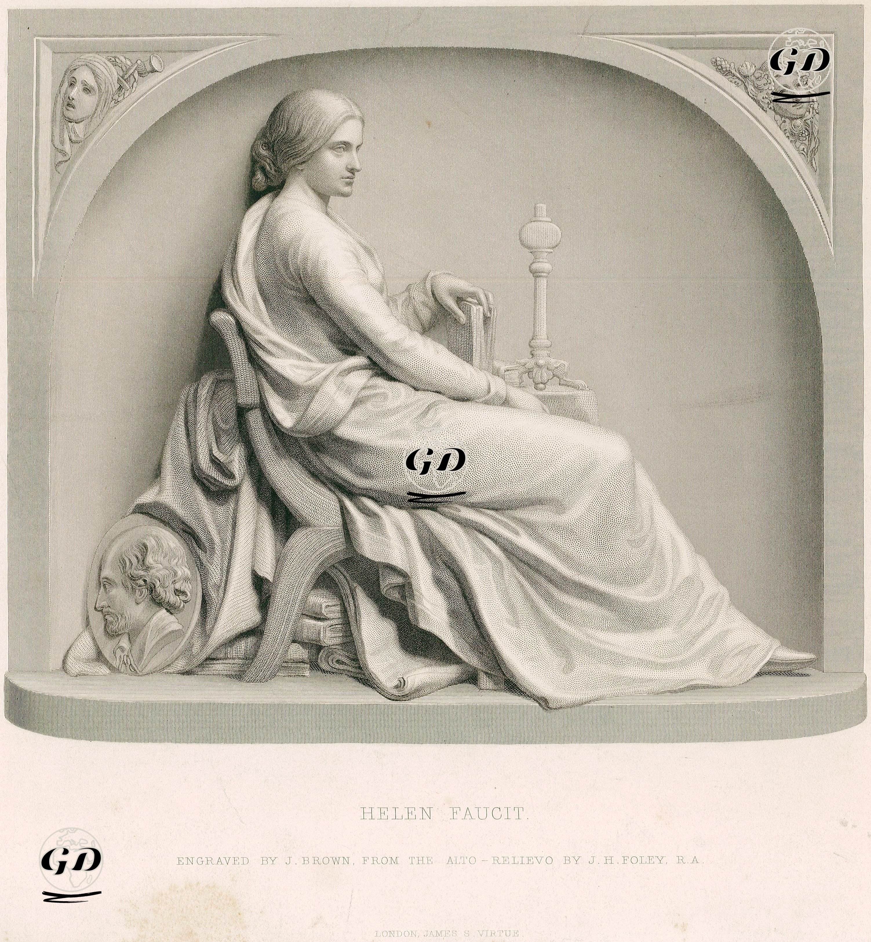 Helen Faucit - John Henry Foley (1818-1874) - 1858