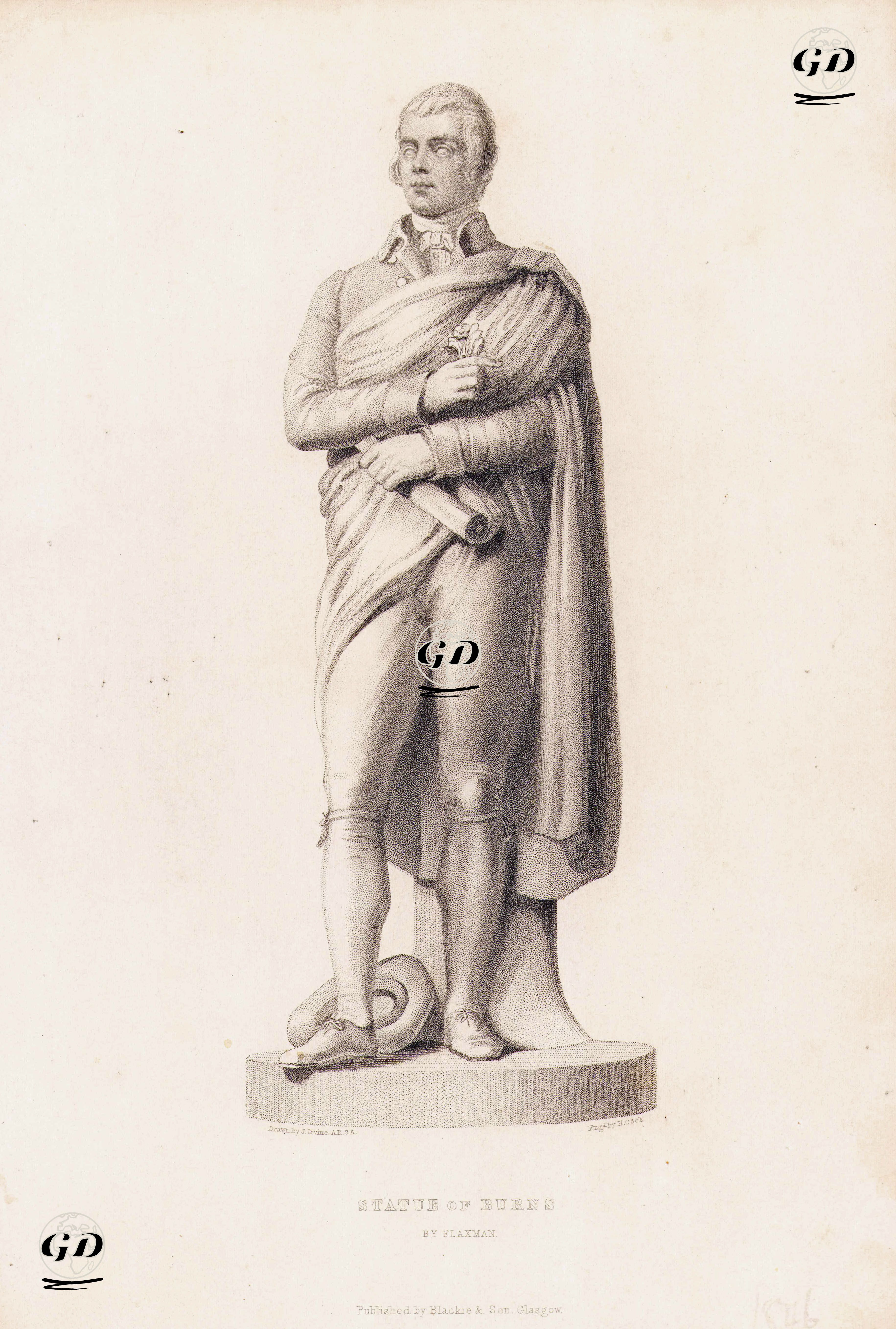 Robert Burns'ın Heykeli - John Flaxman (1755-1826)-James Irvine (1822-1889) - 1859