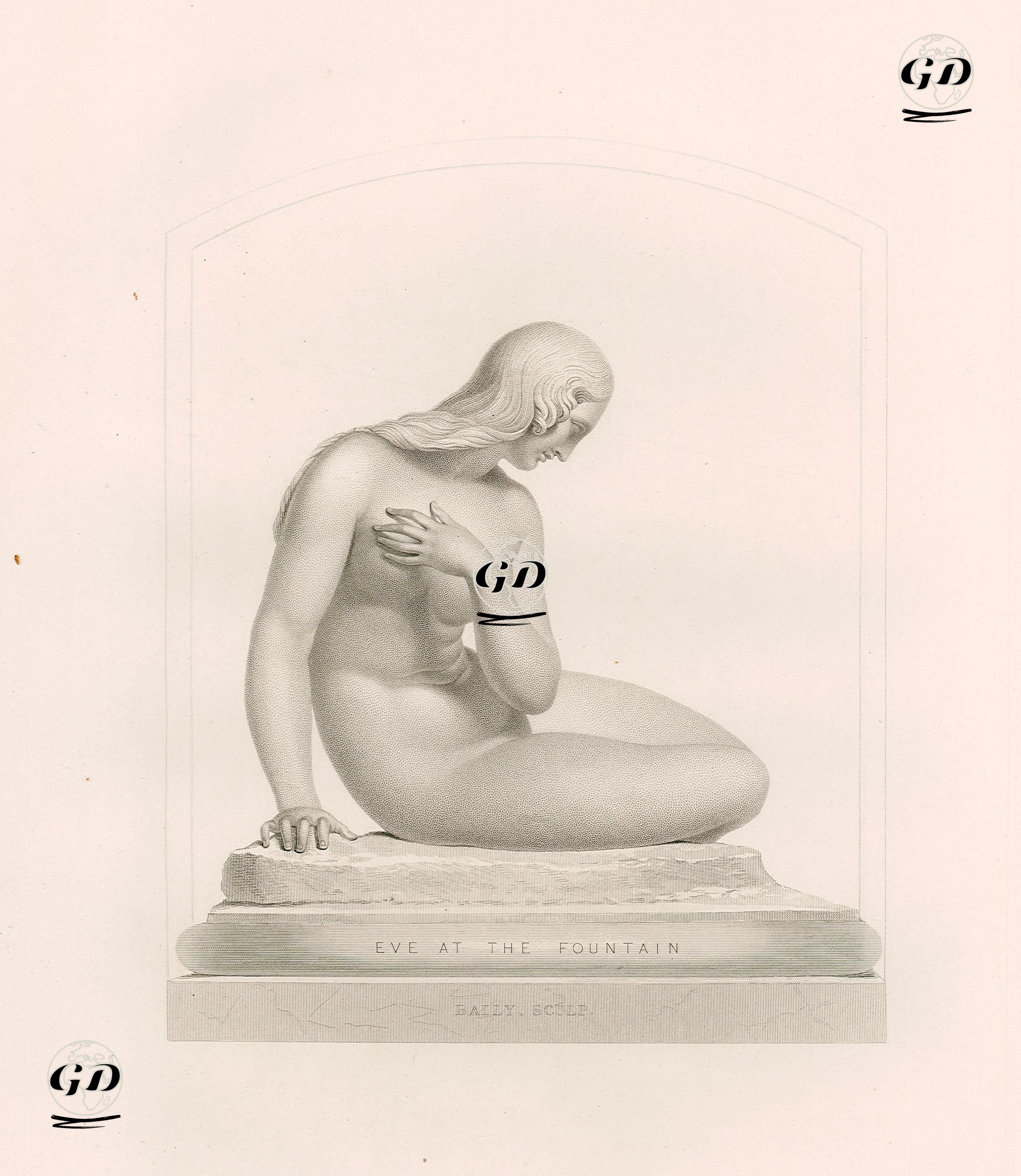 Pınarın Başındaki Havva - Edward Hodges Baily (1788-1867) - 1855