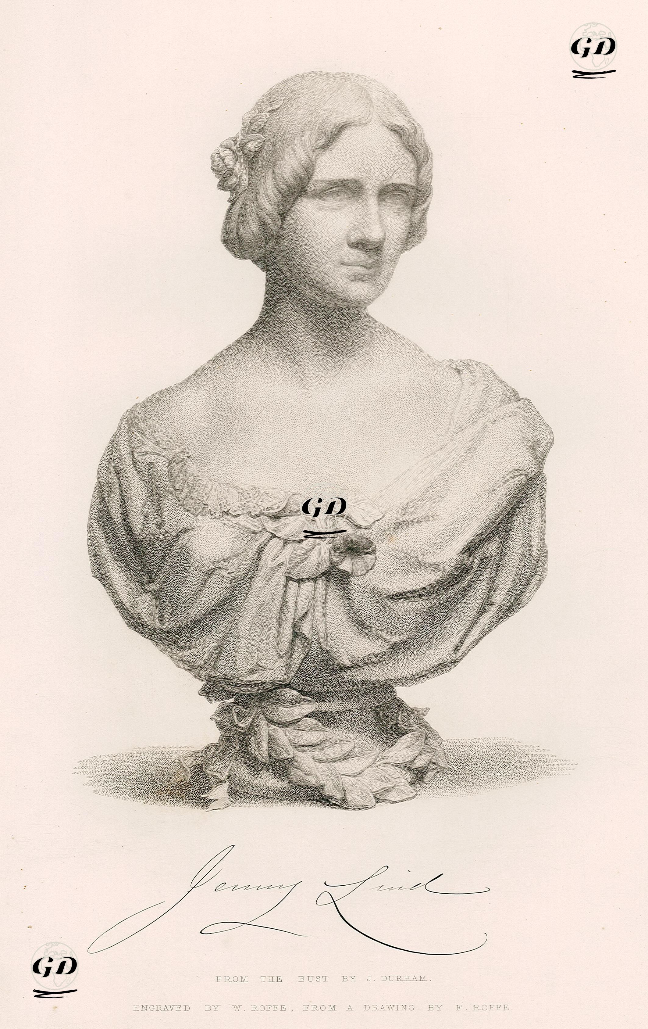 Jenny Luid - Joseph Durham (1814–1877)-Felix Robert Roffe (1814-1887) - 1855