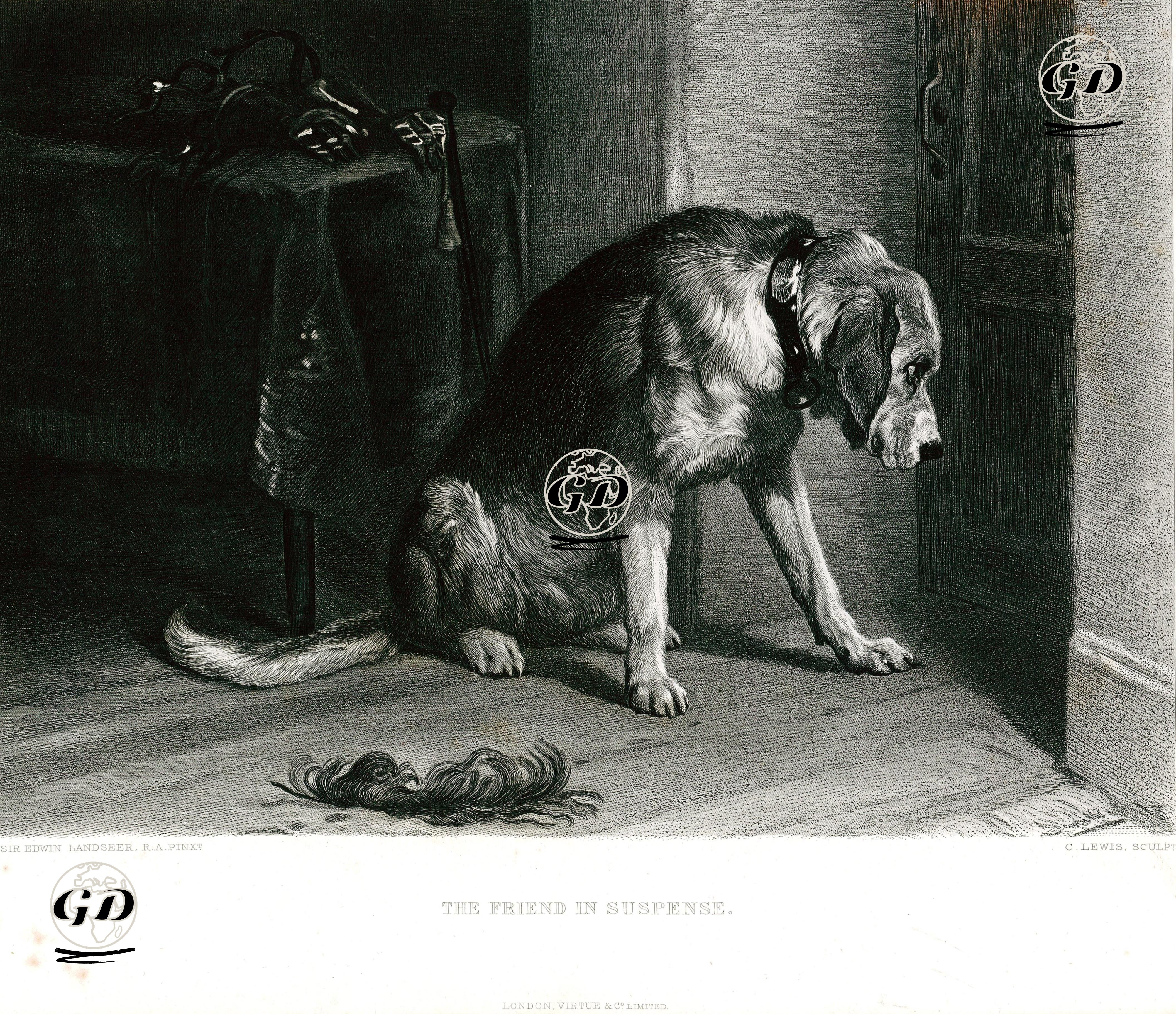 The Friend in Suspense - Edwin Henry Landseer (1802-1873) - 1870