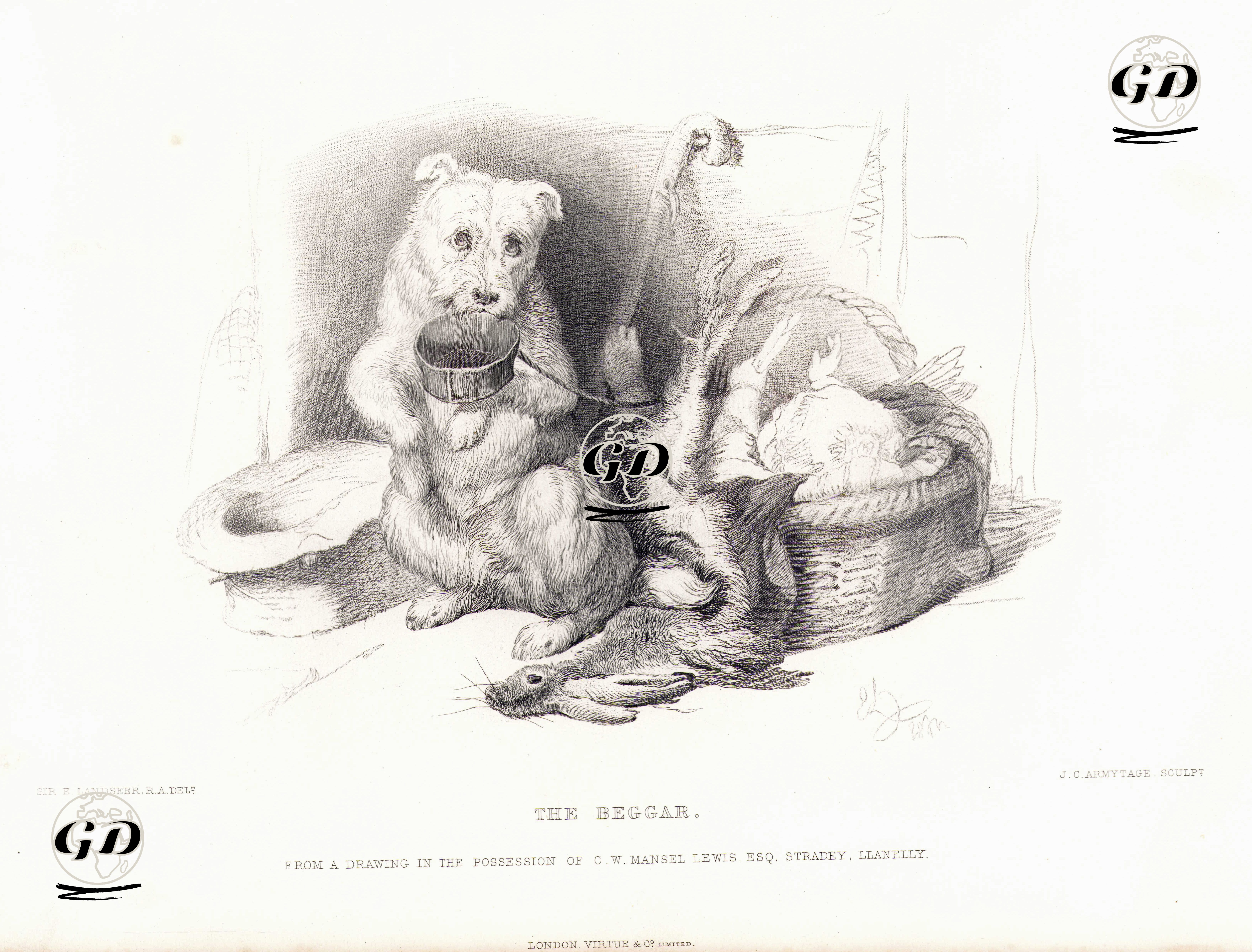 Dilenci Köpek - Edwin Henry Landseer (1802-1873) - 1876