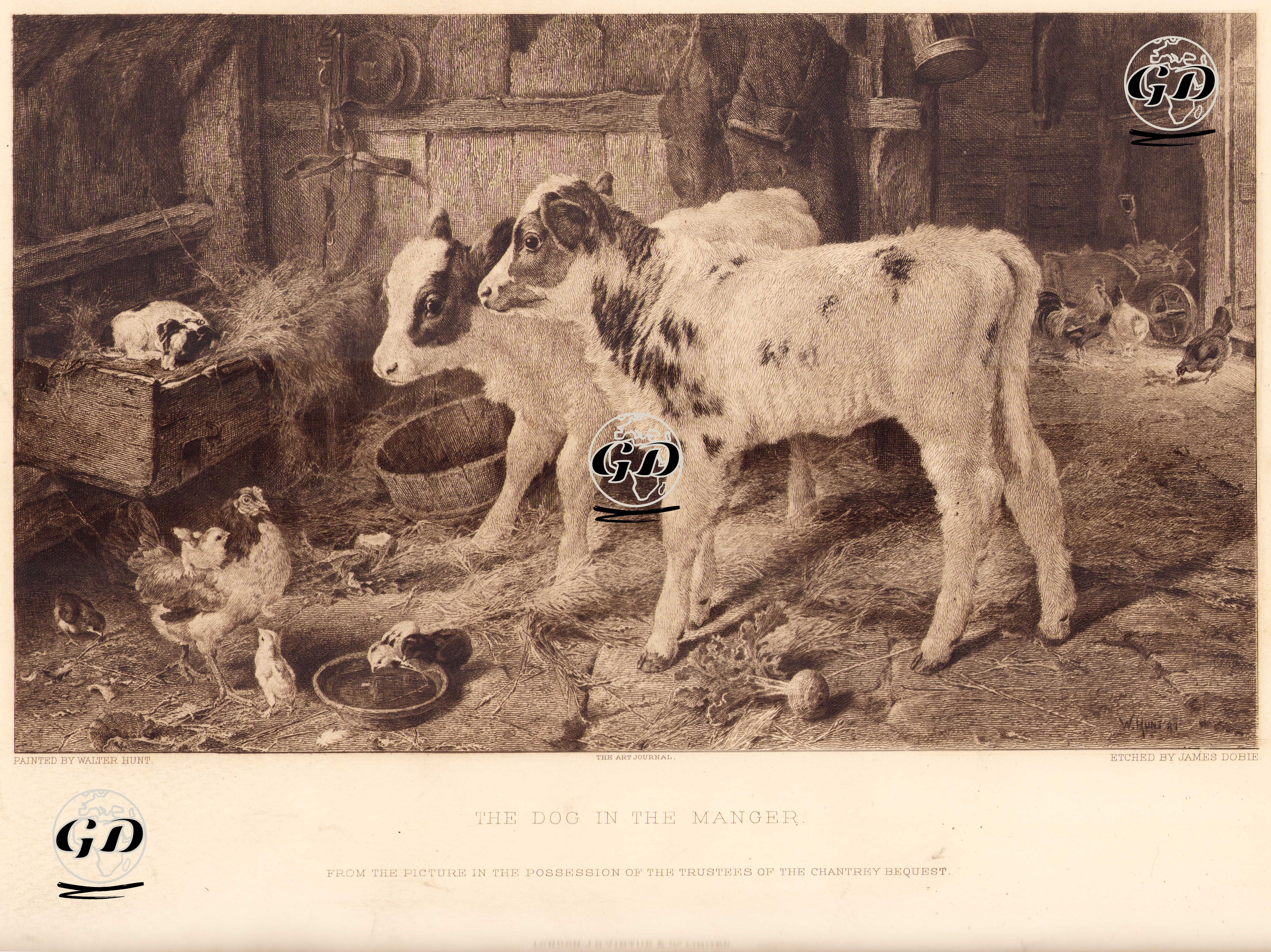 Yemliğin İçindeki Köpek - Walter Hunt (1861-1941) - 1891