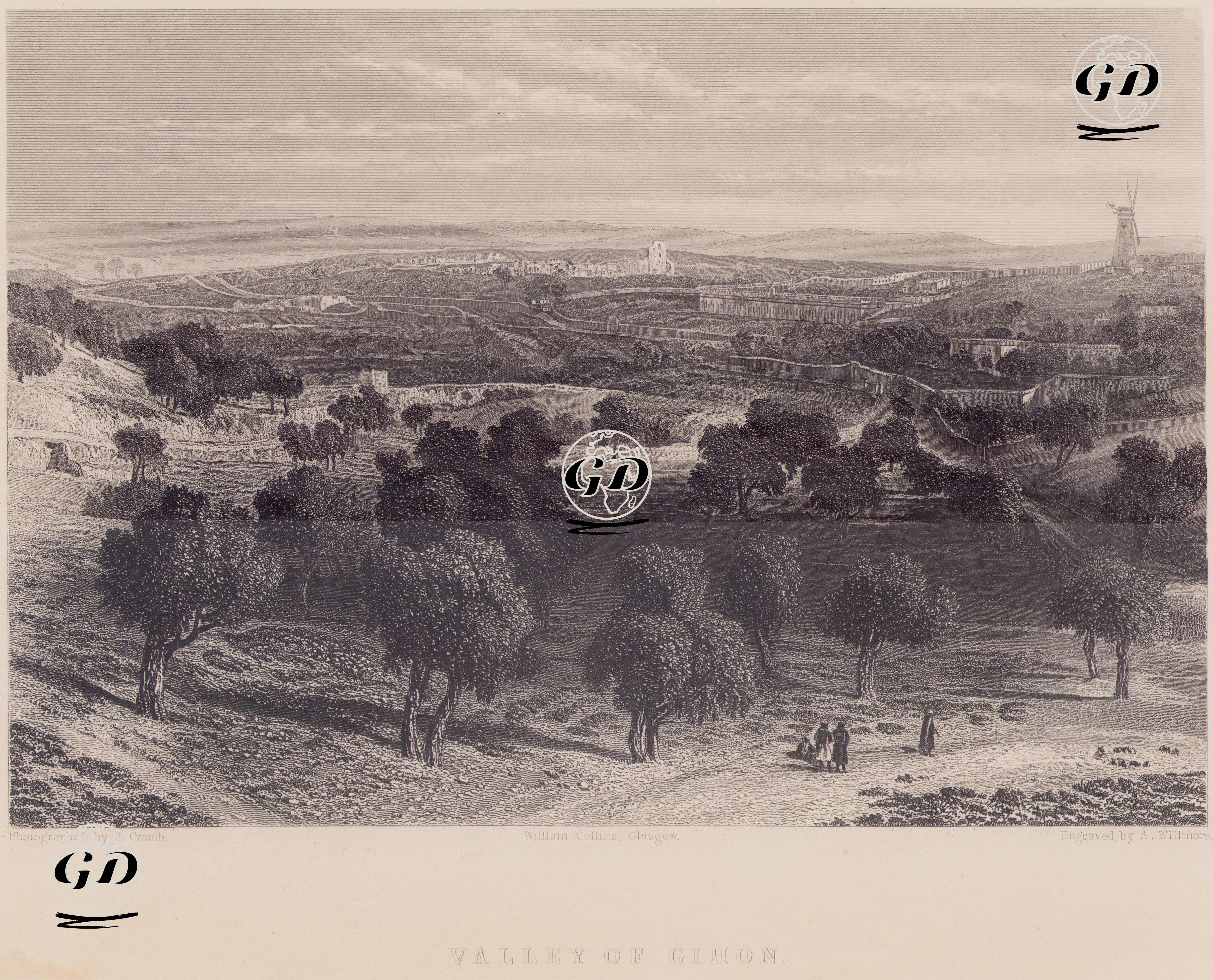 Valley of Gihon - John Cramb (Active 1850-1860) (Photographer-Fotoğrafçı) - 1850's-1860's