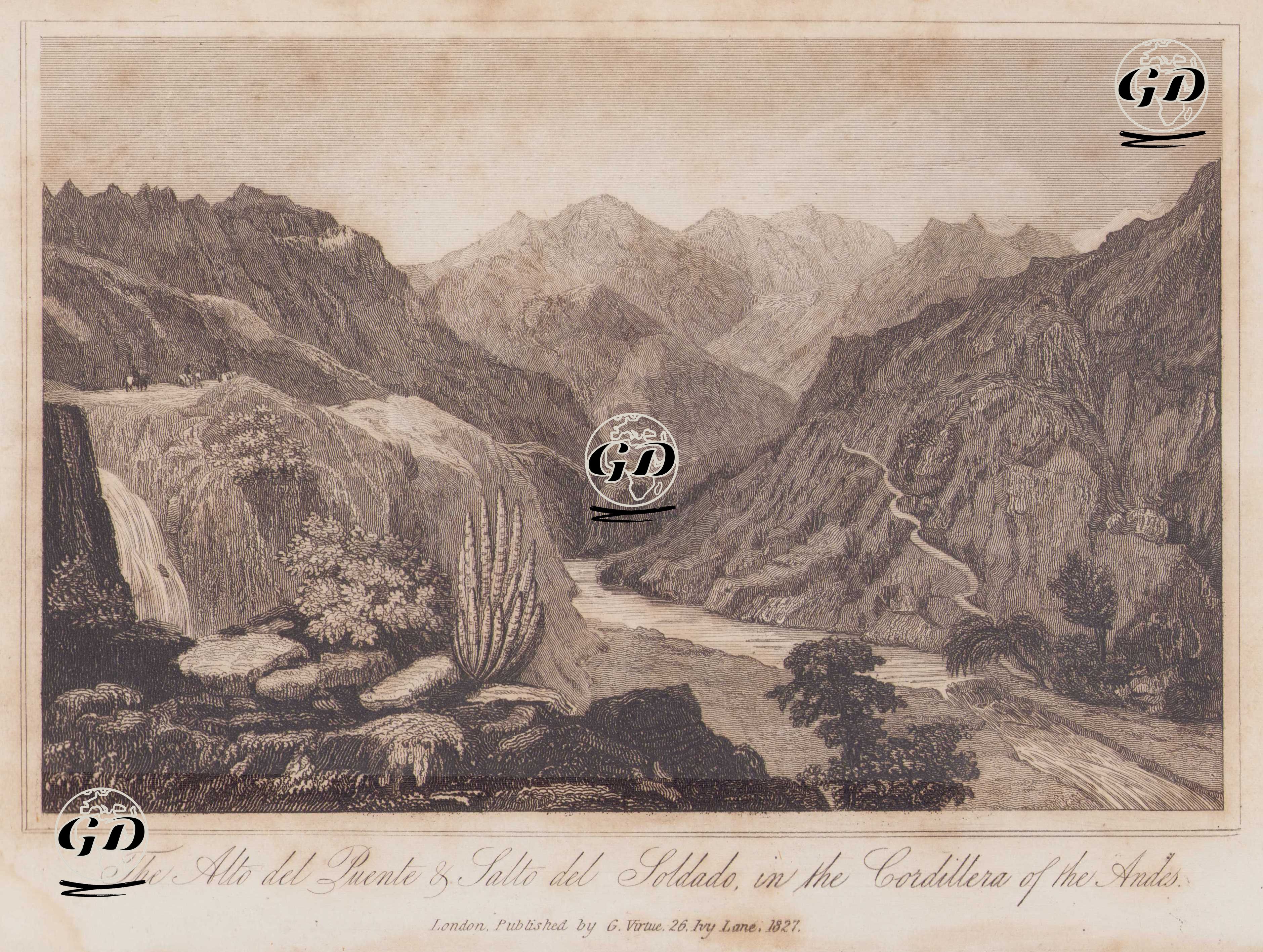 And Dağları’nda Alto del Puente ve Salto del Soldado -  - 1827