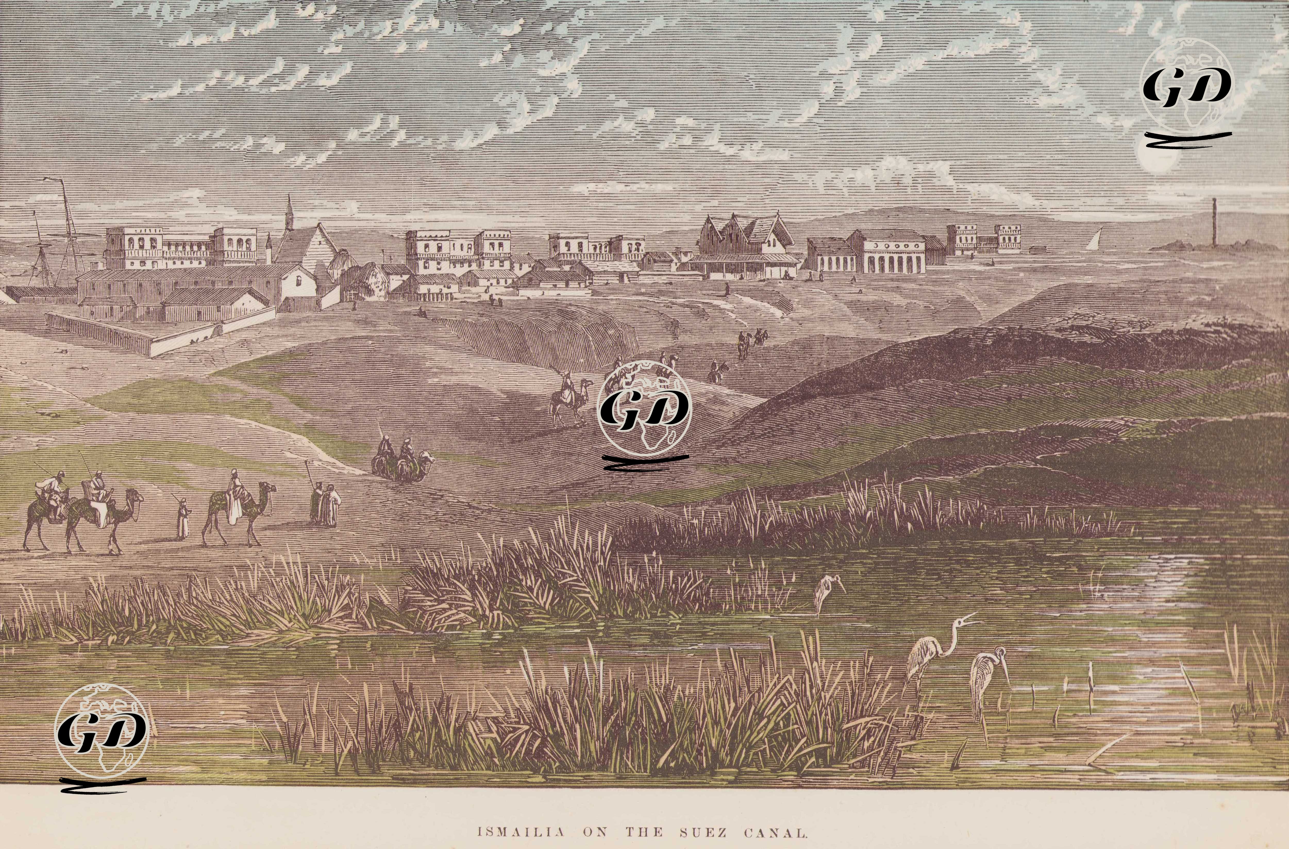 Ismailia on the Suez Canal -  - 1870`s