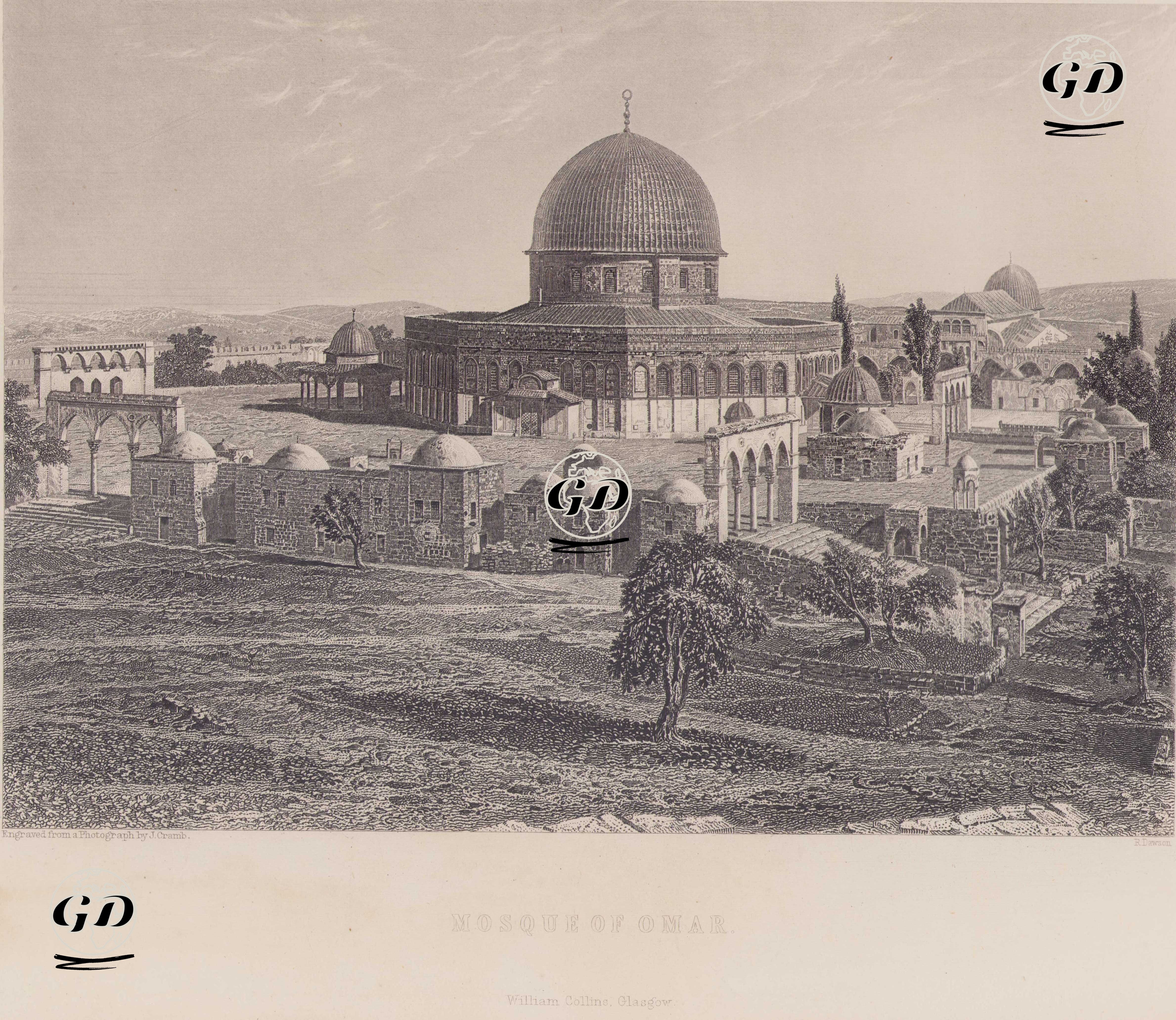 Mosque of Omar (Dome of the Rock) - J. Cramb (Photographer-Fotoğrafçı) - 1860`s
