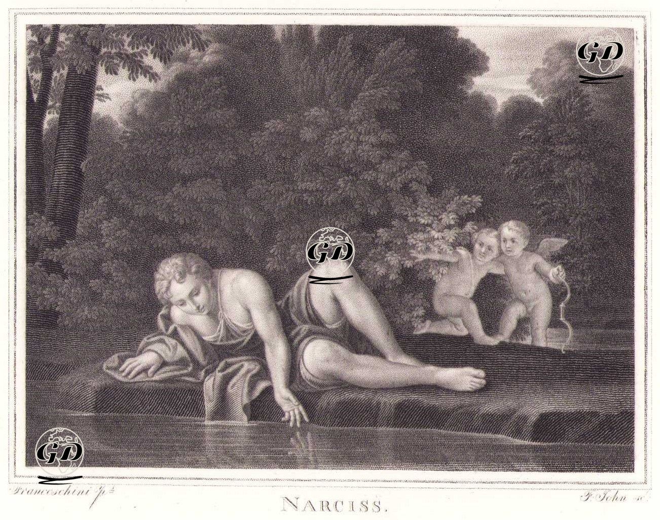 Narciss - Marc Antonio Franceschini (1648-1729) - 1827