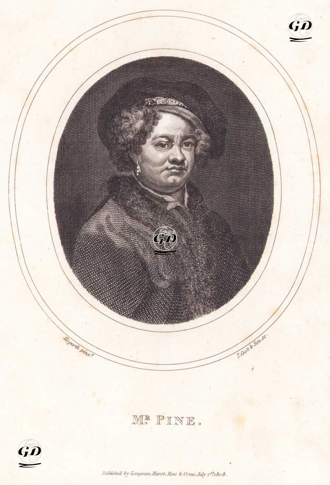 İngiliz Yayıncı, Gravürcü ve Haritacı John Pine - William Hogarth (1697-1764) - 1808