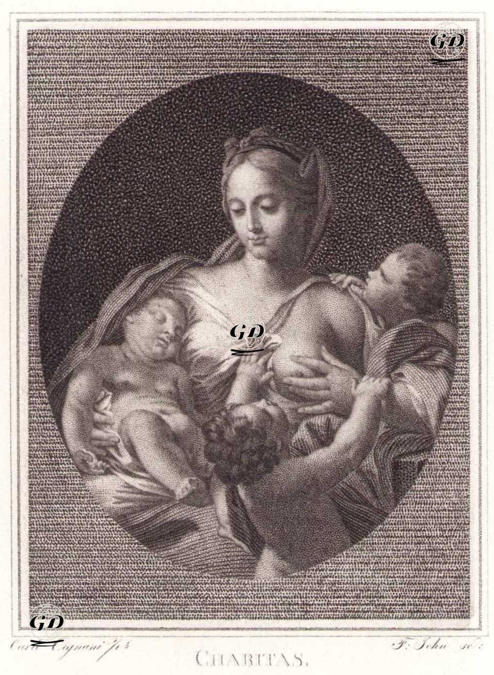 Hayırseverlik - Anne ve Çocuklar - Carlo Cignani (1628-1719) - 1827