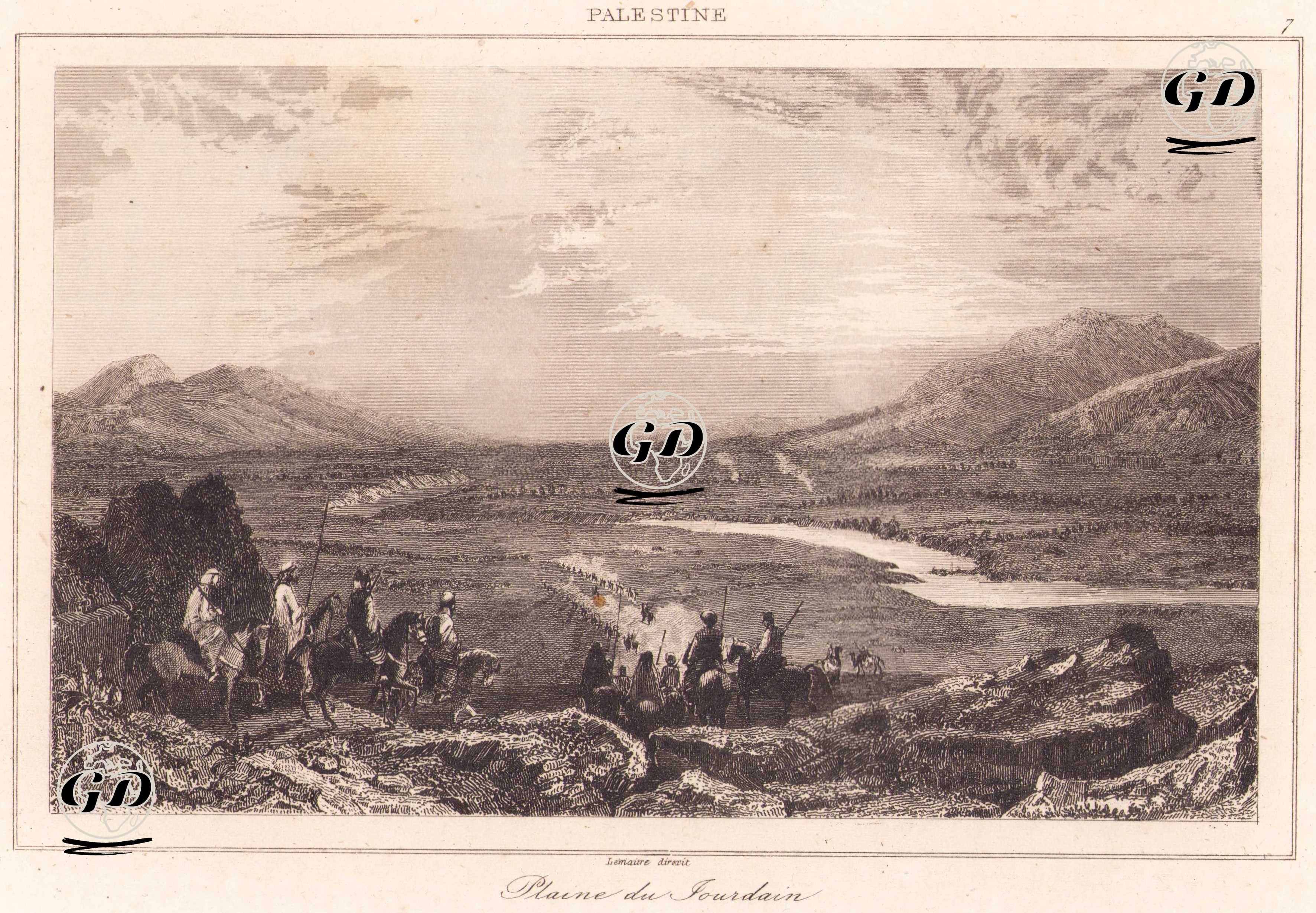 Filistin - Şeria (Ürdün) Ovası (Plate 7) -  - 1845