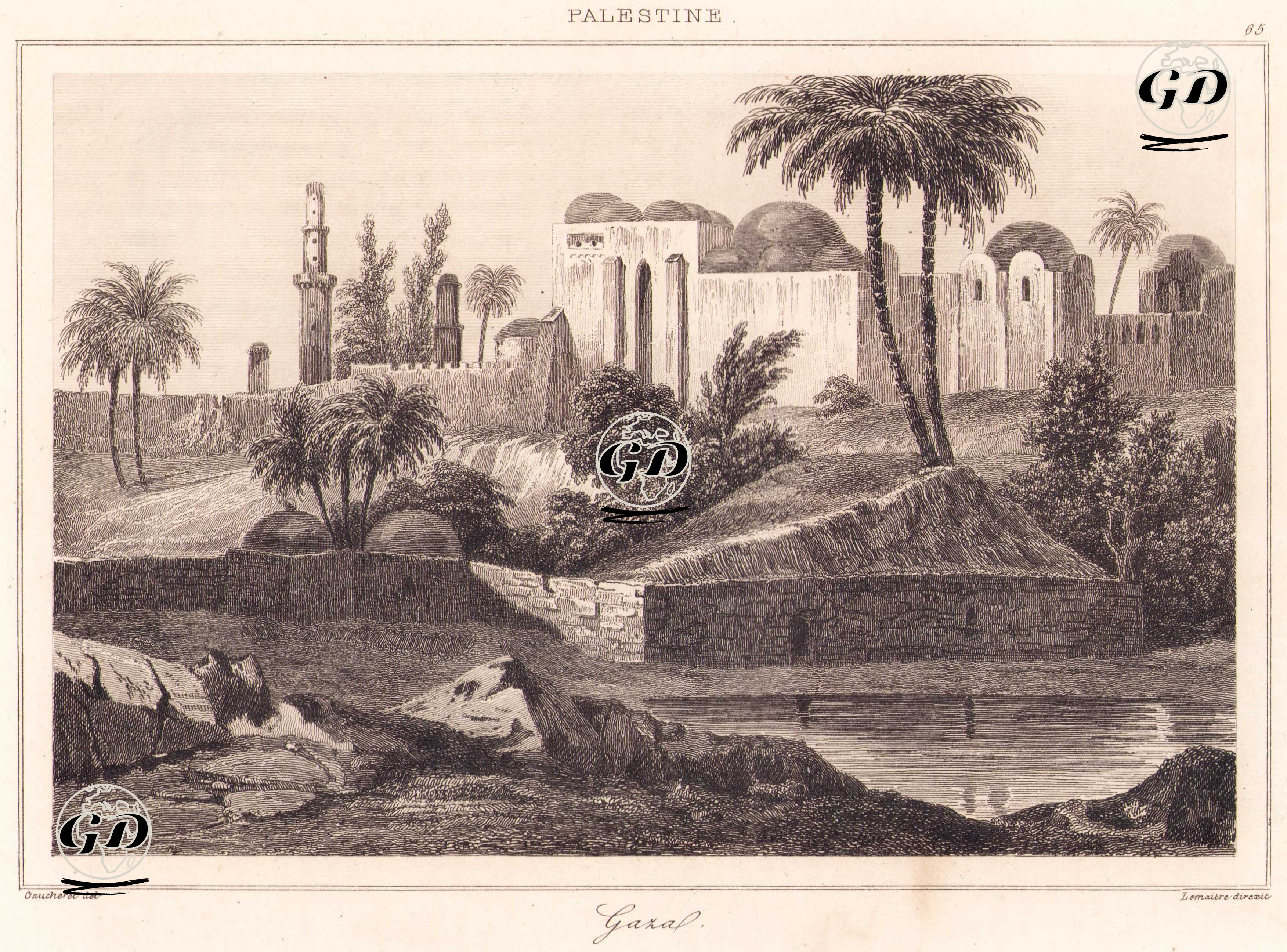 Filistin - Gazze (Plate 65) - Leon Gaucherel (1816-1886) - 1845
