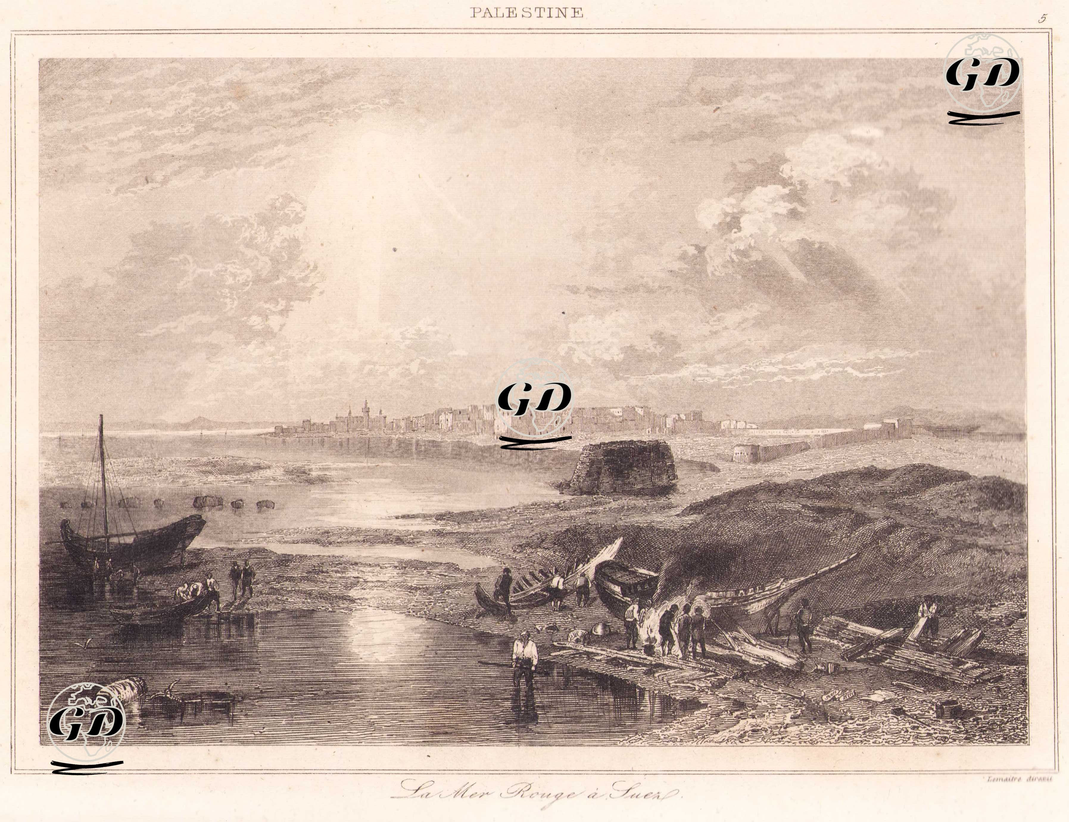 Filistin - Süveyş Kıyısında Kızıldeniz (Plate 5) -  - 1845