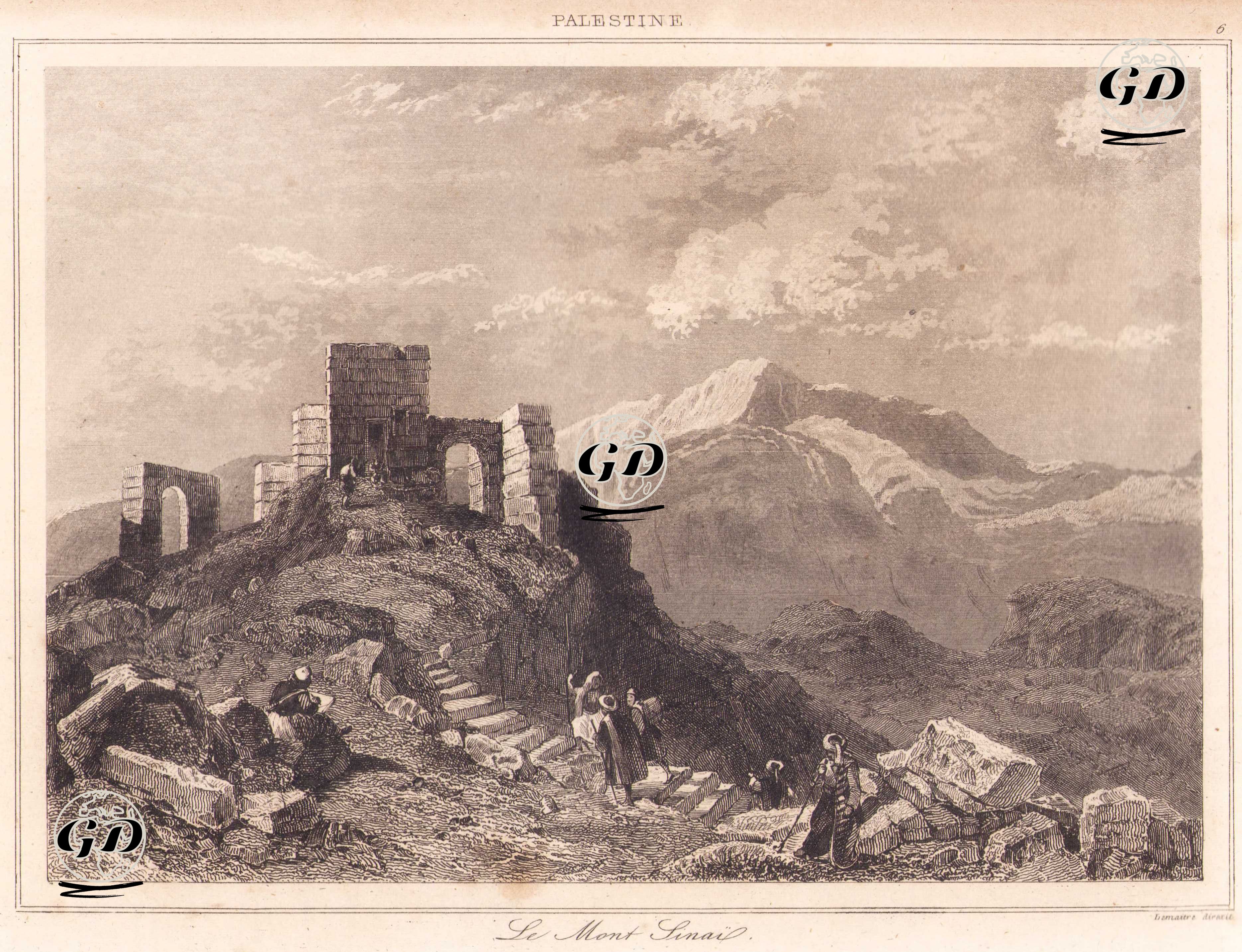 Filistin - Sina Dağı (Plate 6) -  - 1845