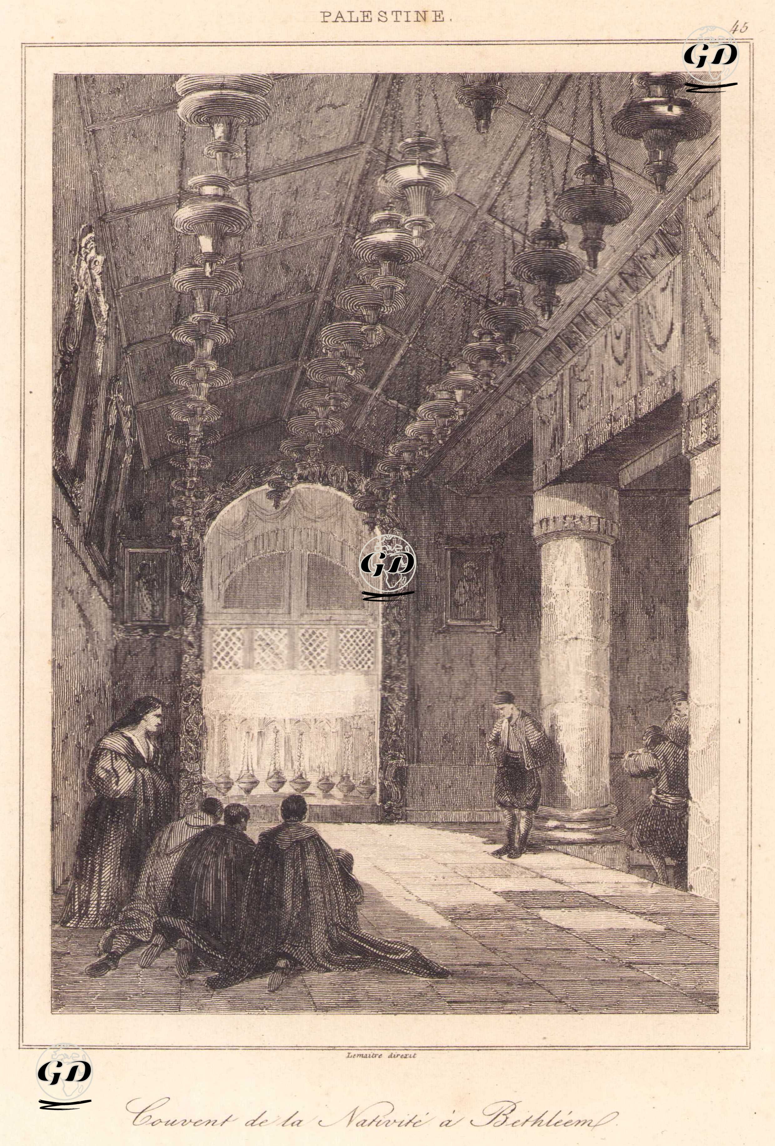 Filistin - Beytüllahim’deki Doğuş Manastırı (Plate 45) -  - 1845