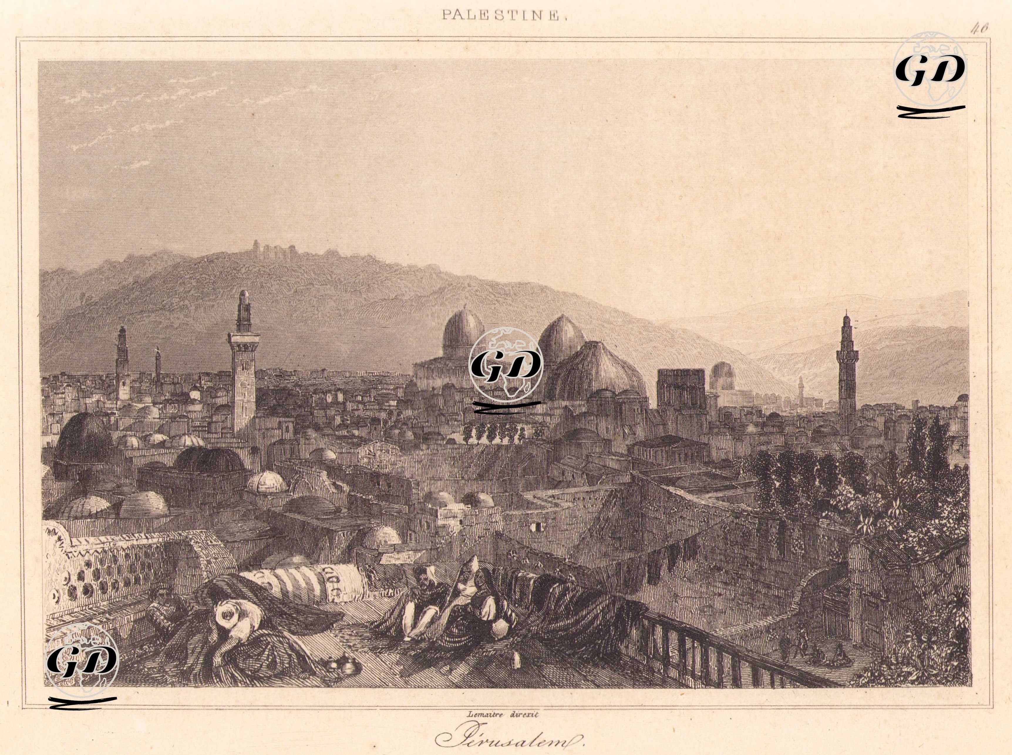 Palestine - Jerusalem (Plate 46) -  - 1845