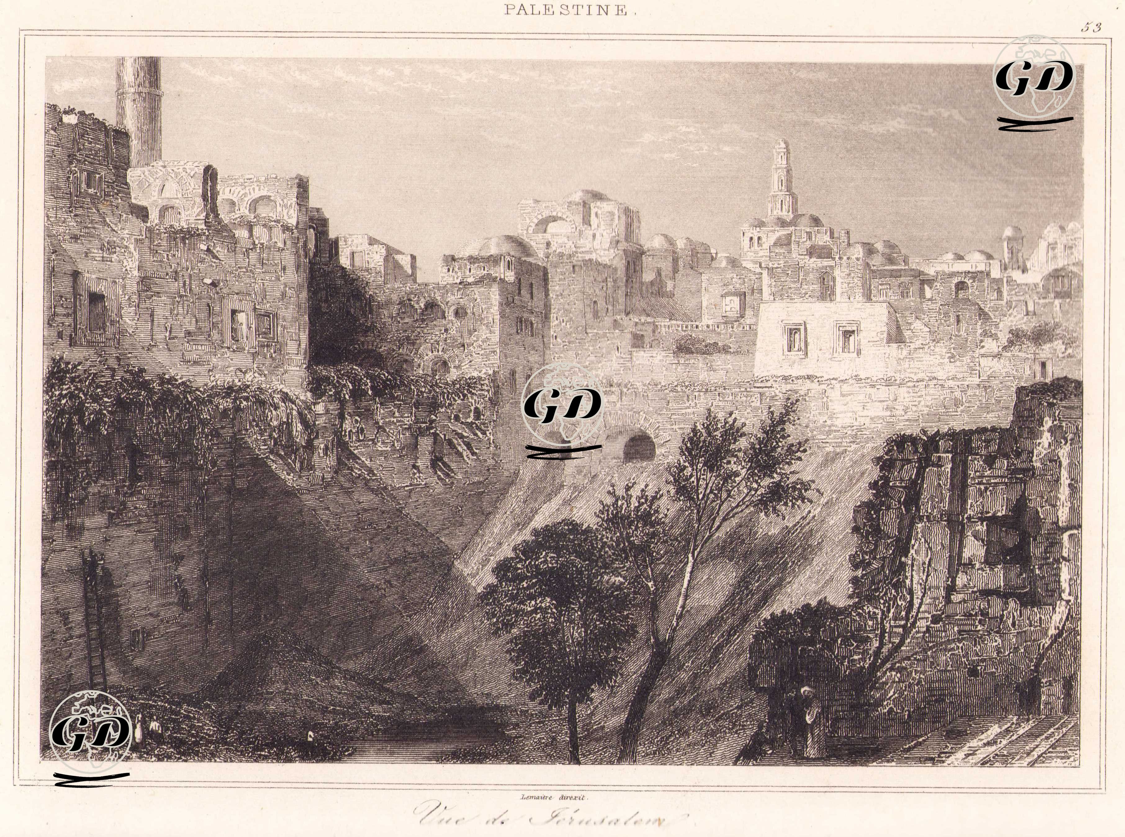 Filistin - Kudüs (Plate 53) -  - 1845