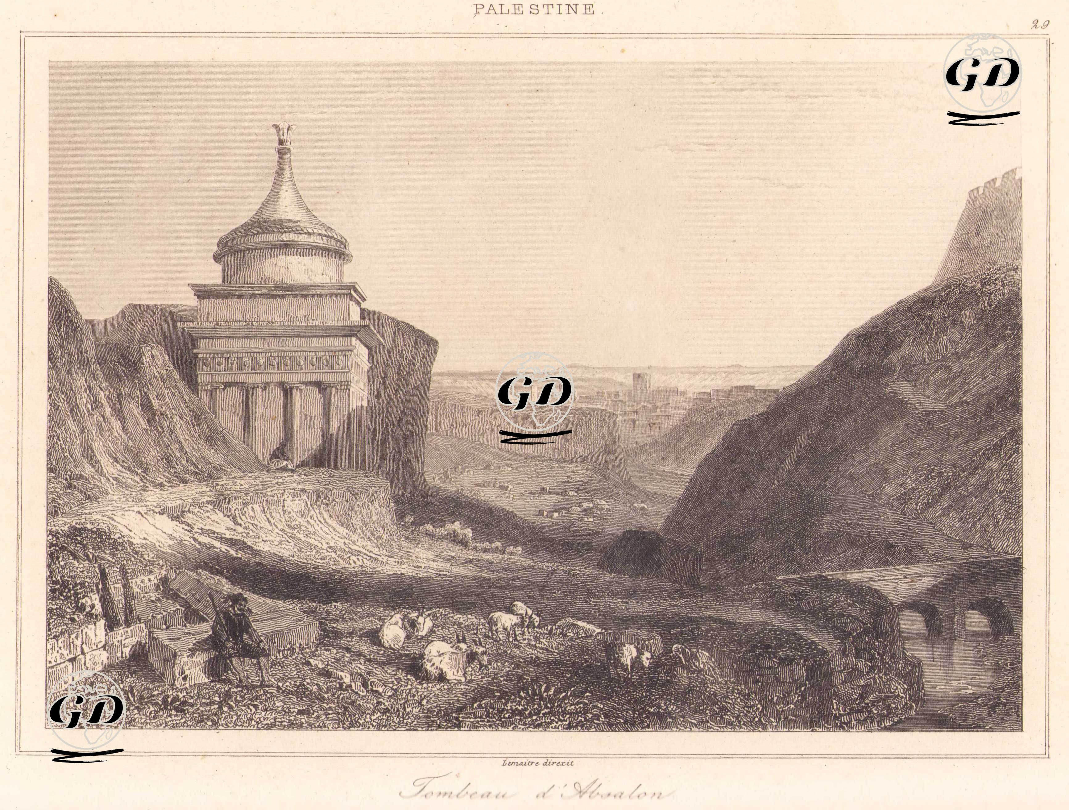 Filistin - Absalon’un Mezarı (Plate 29) -  - 1845