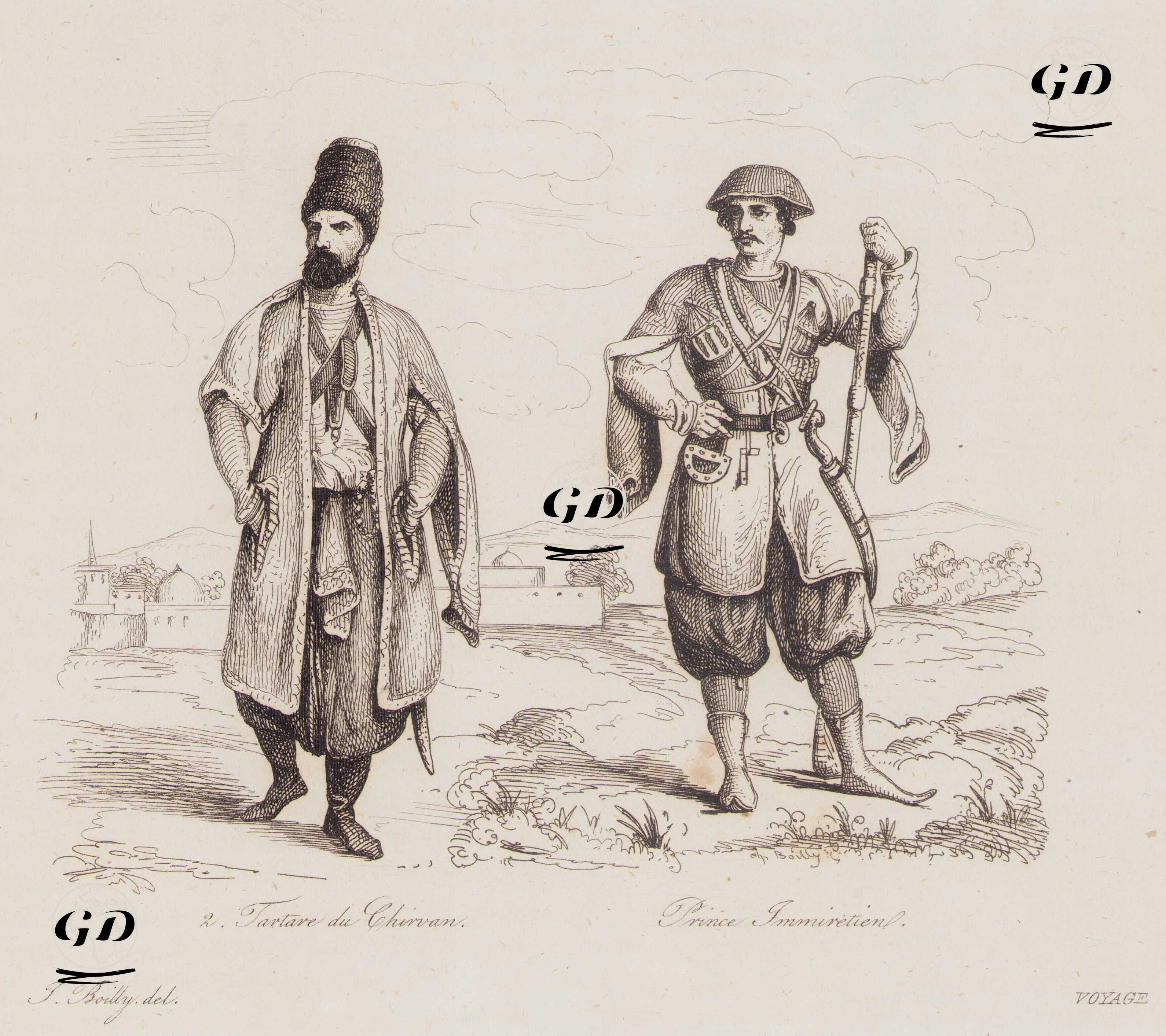 Şirvan Bölgesinden Shirvan Tatarı (Azeri) - İmitreti Prensi  - Juluen Leopold Boilly (1796 - 1874) - 1839