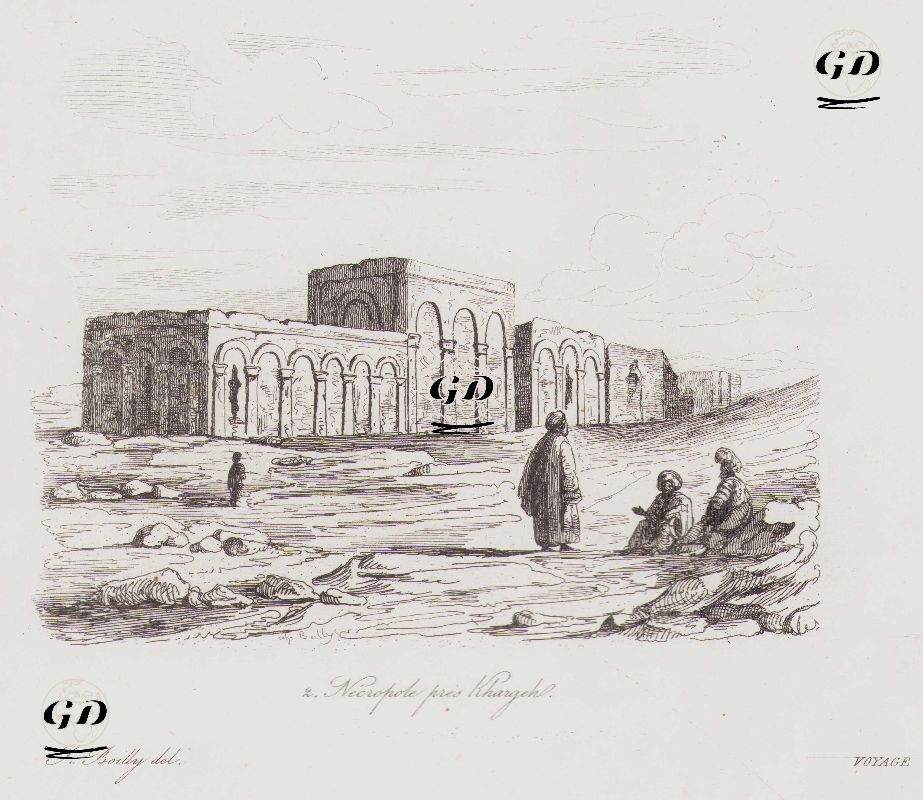 Kharga Yakınlarında Nekropol - Juluen Leopold Boilly (1796 - 1874) - 1839