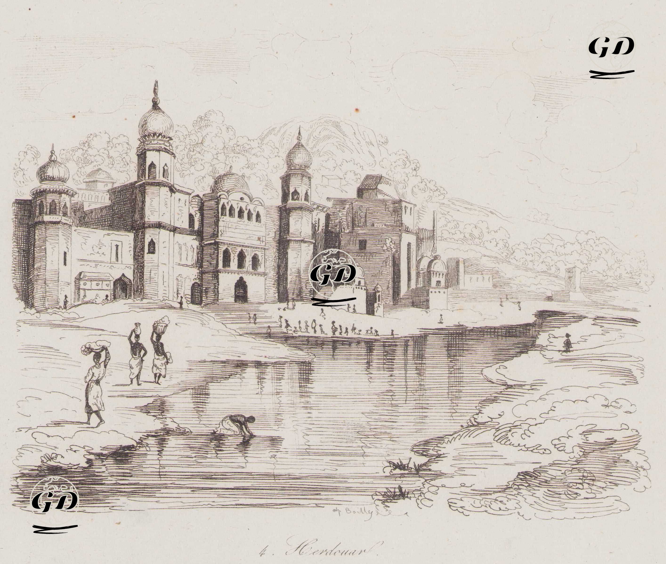 Hindu Haç Yeri Olan Hurdwar (Haridwar) - Juluen Leopold Boilly (1796 - 1874) - 1839